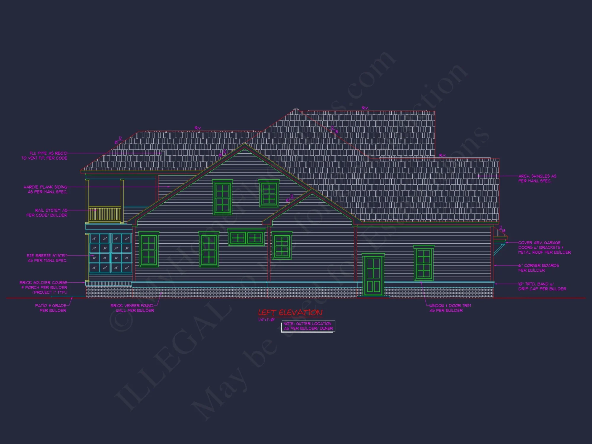 Modern Coastal house Plan with Detailed Architectural Designs