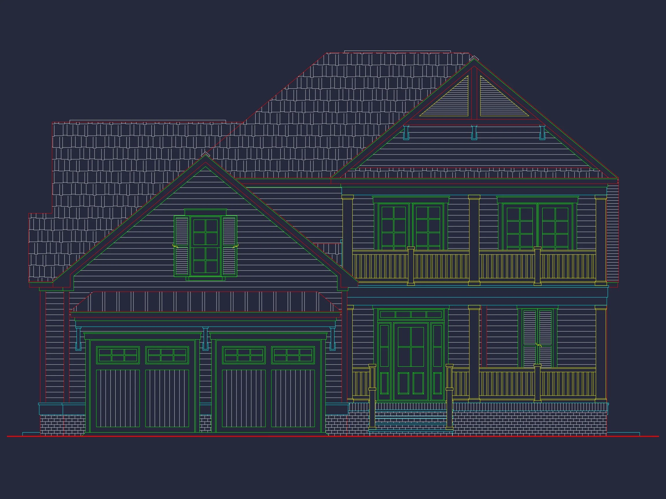 11-1957 HOUSE PLAN - Modern Coastal House Plan with Detailed Architectural Designs 4 Modern Coastal house Plan with Detailed Architectural Designs