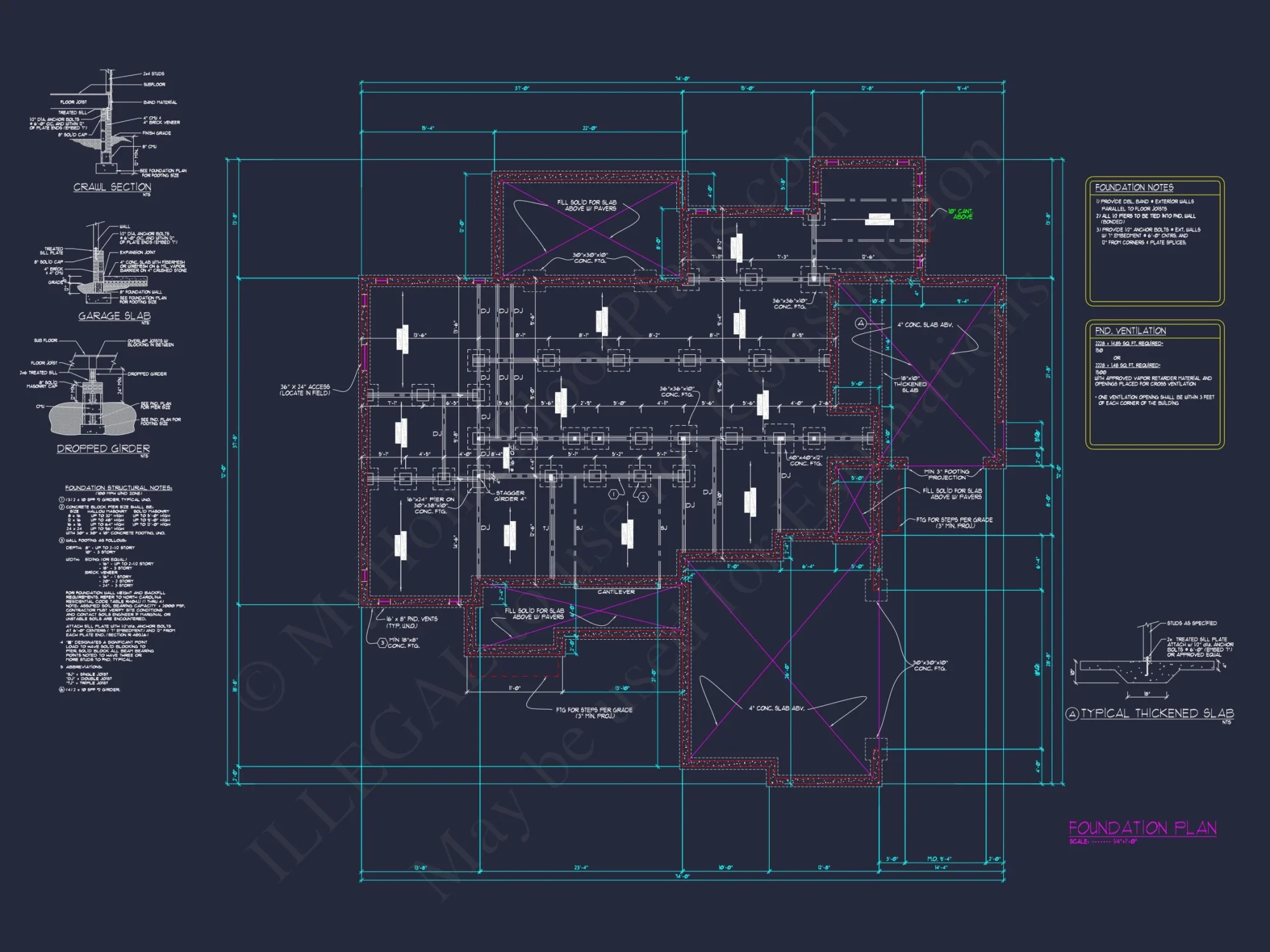 Craftsman house Plan with 2 Floors, 4 Beds & CAD Blueprints
