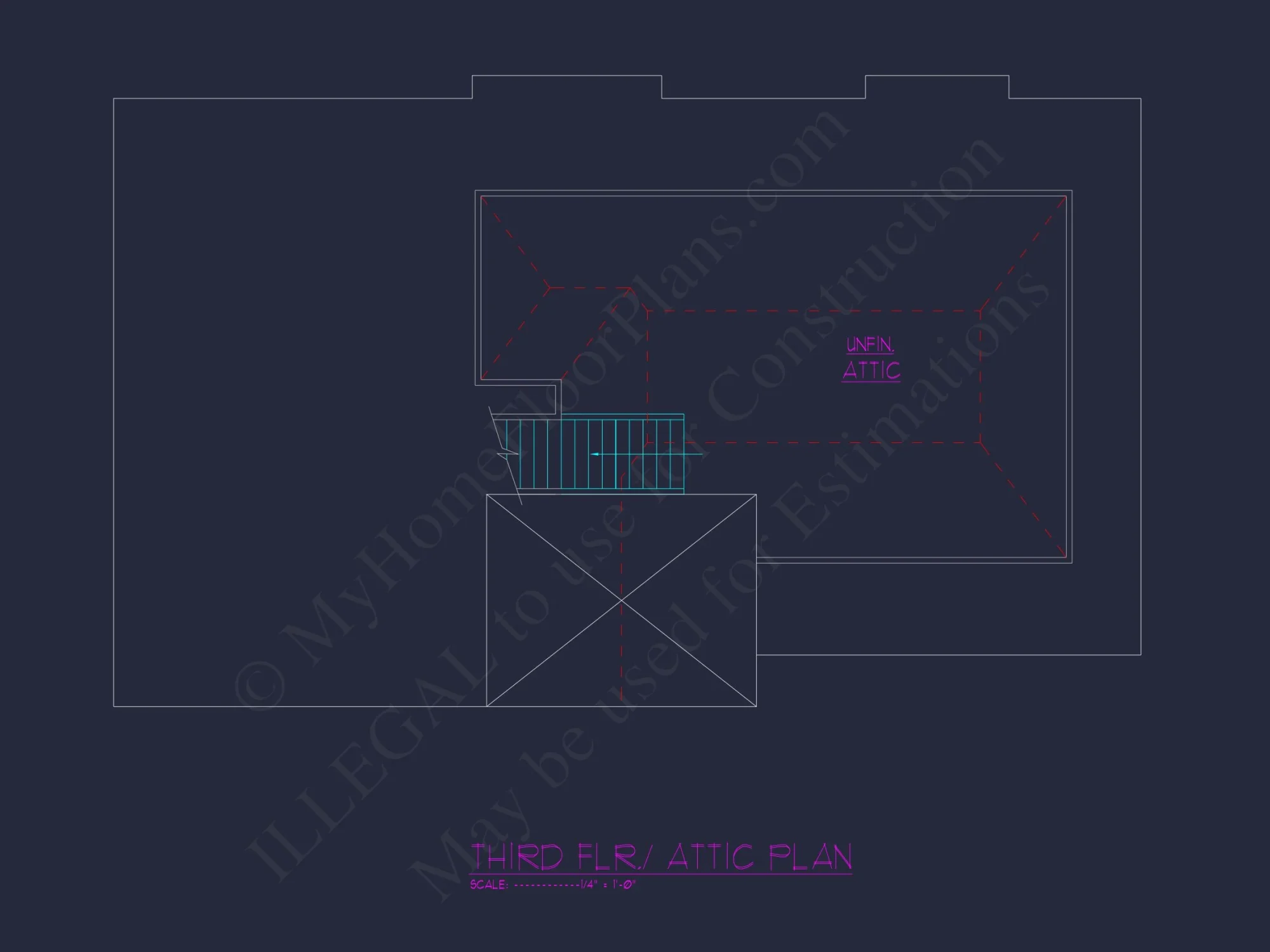 Craftsman house Plan with 2 Floors, 4 Beds & CAD Blueprints