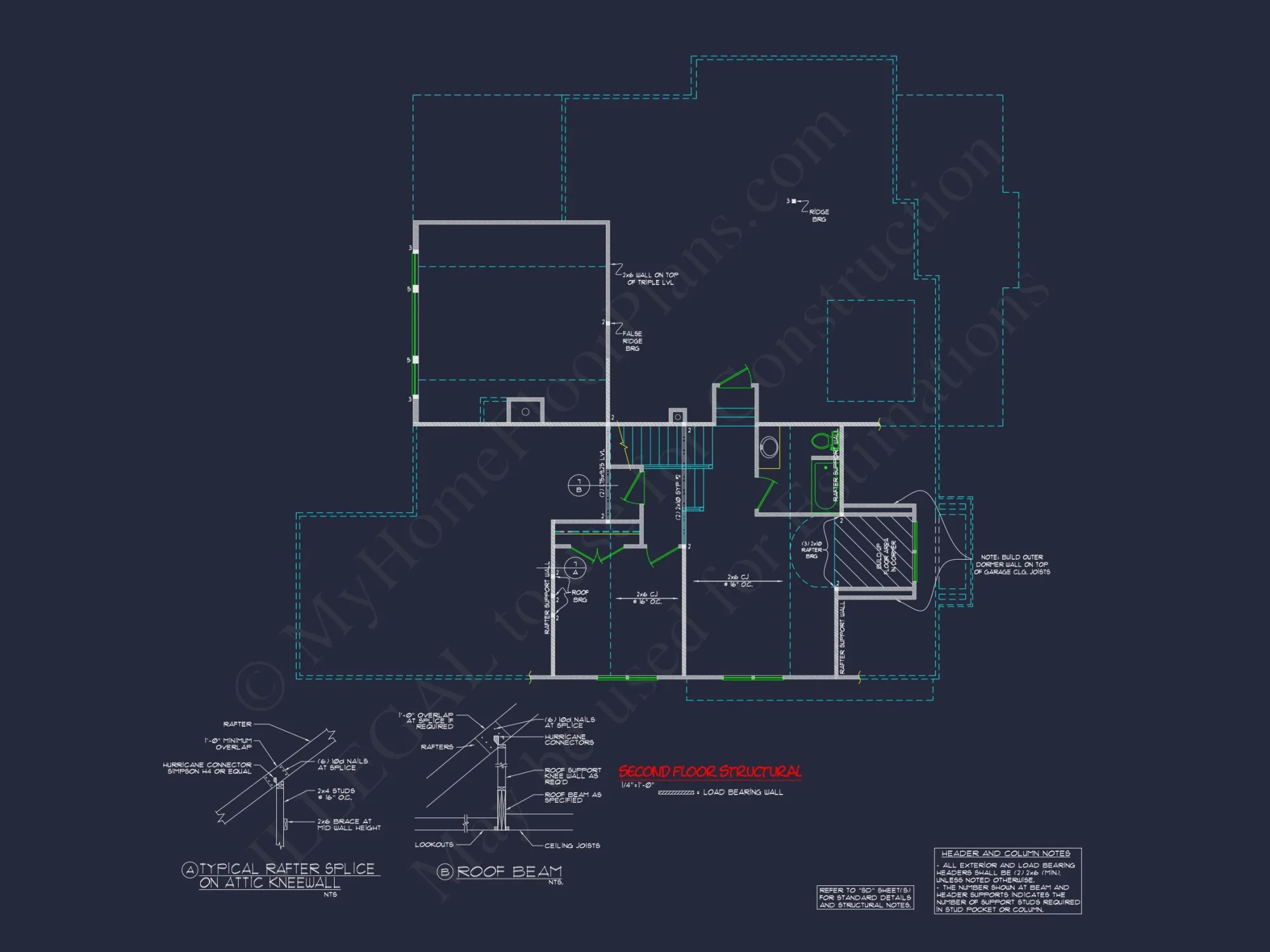 Modern Craftsman house Plan With Full CAD Designs and Blueprints