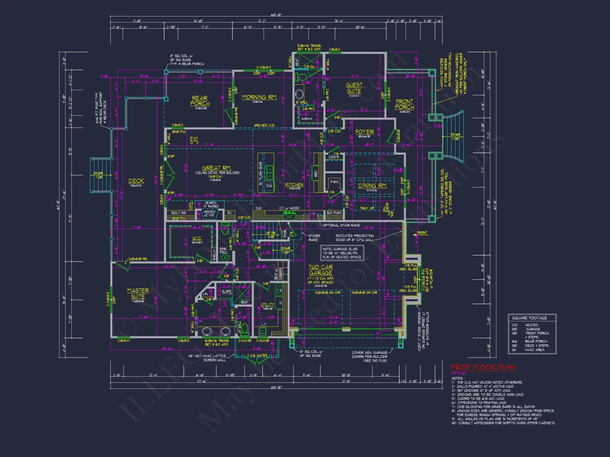 Modern Craftsman house Plan With Full CAD Designs and Blueprints