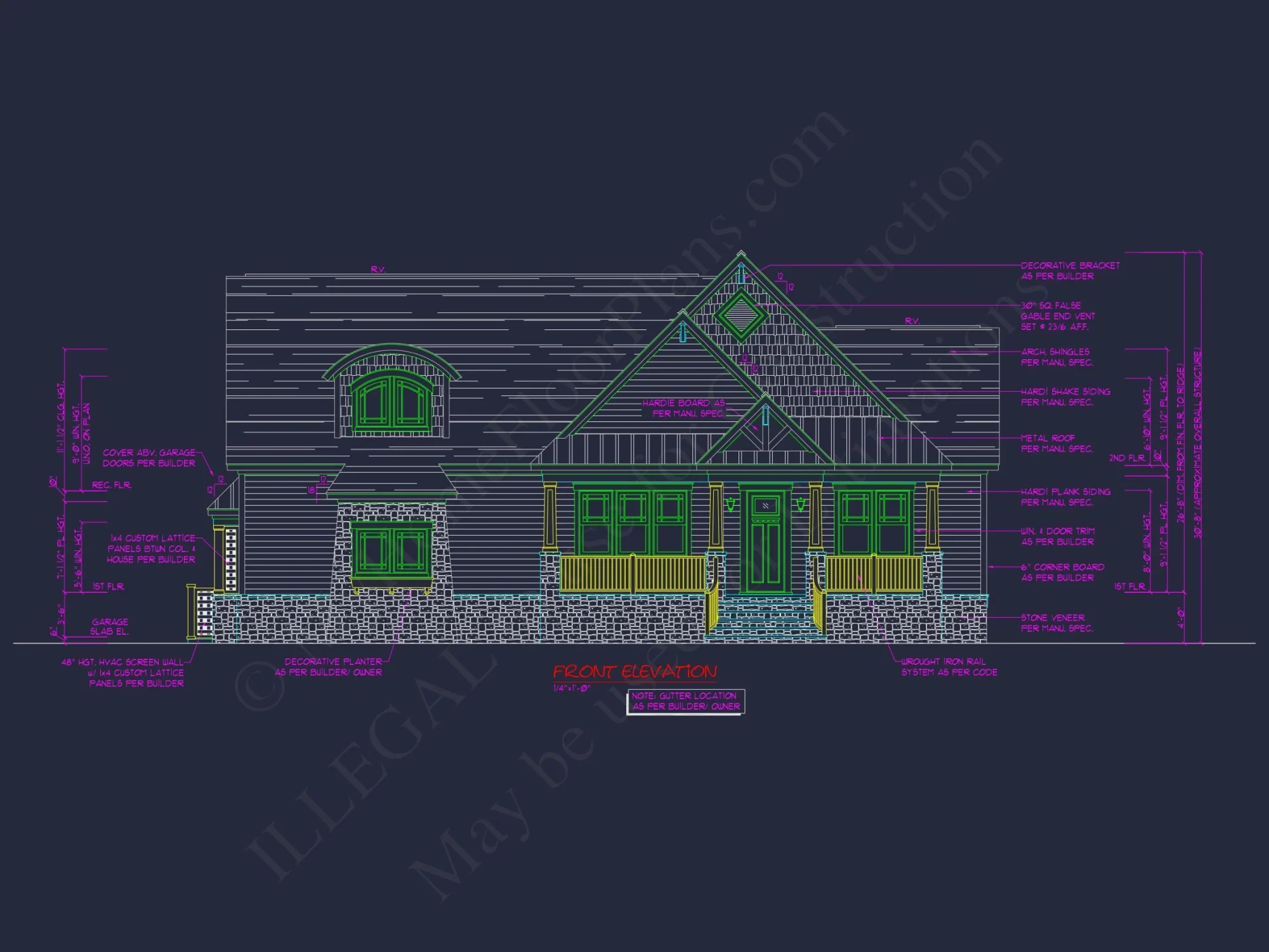 Modern Craftsman house Plan With Full CAD Designs and Blueprints