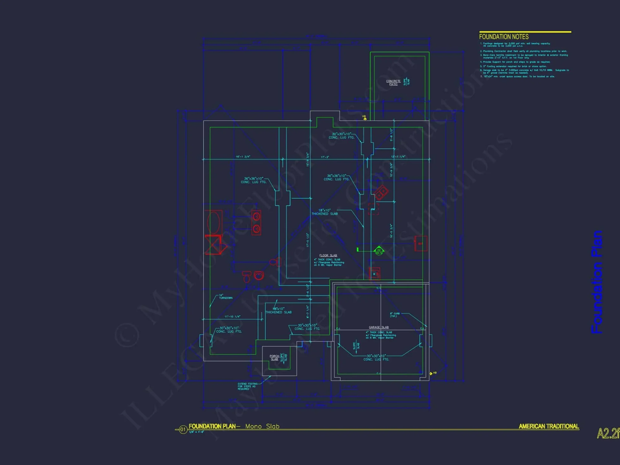 Architectural house Plan with CAD Designs & Floor Blueprints
