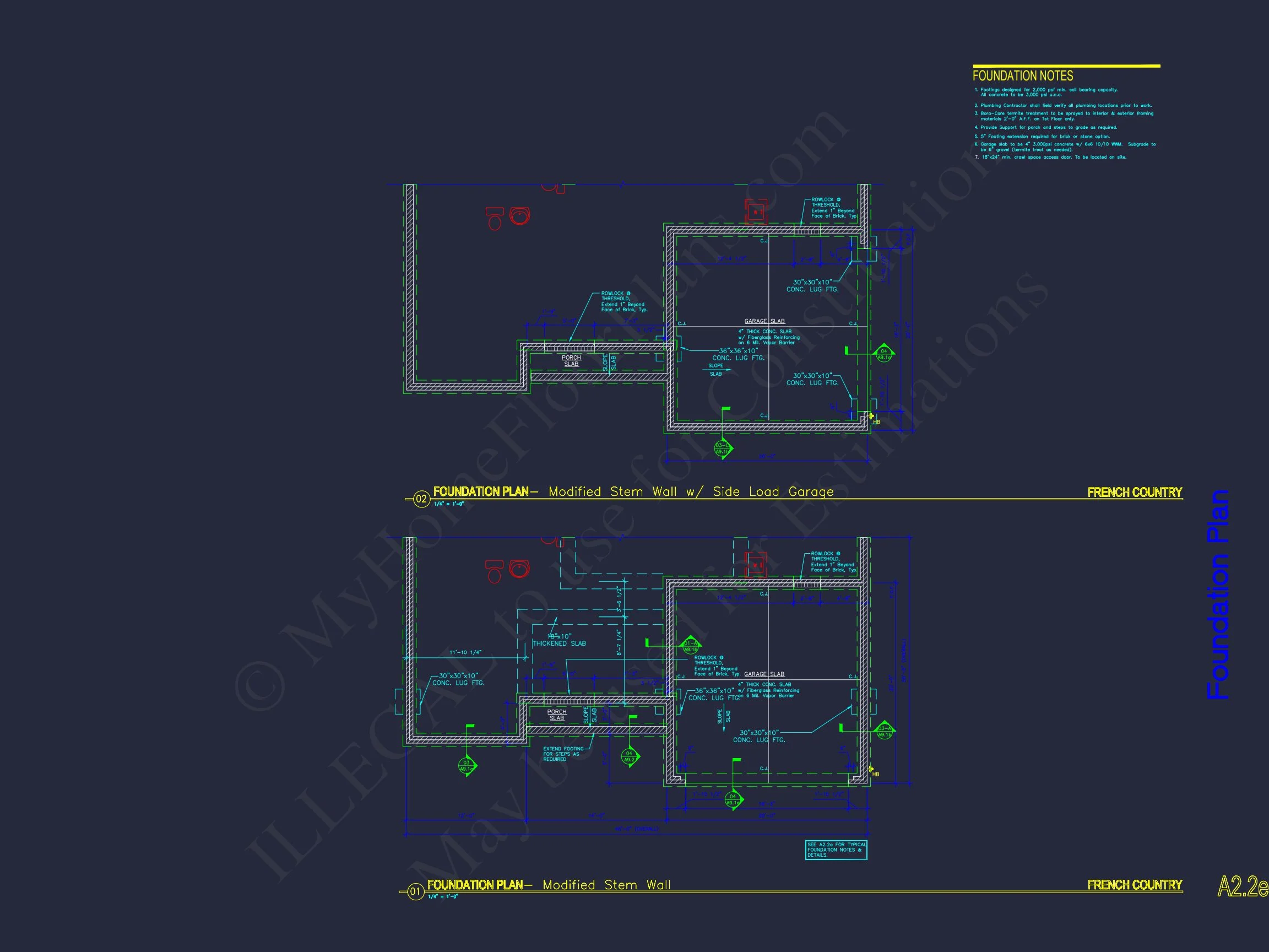 Architectural house Plan with CAD Designs & Floor Blueprints