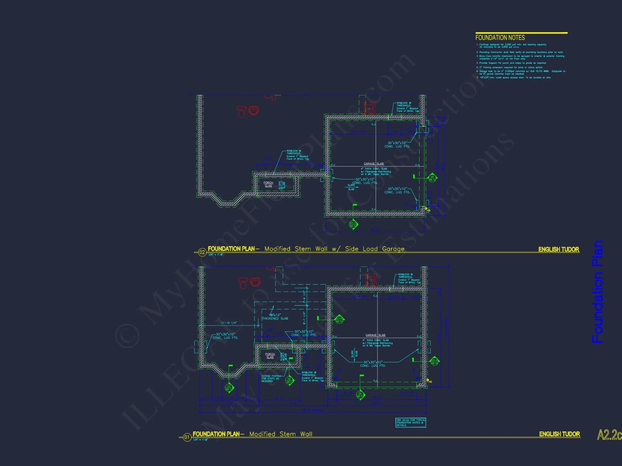 Architectural house Plan with CAD Designs & Floor Blueprints