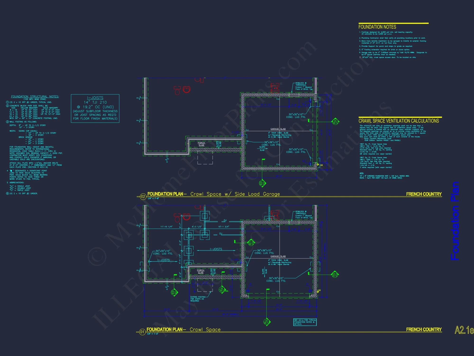 Architectural house Plan with CAD Designs & Floor Blueprints