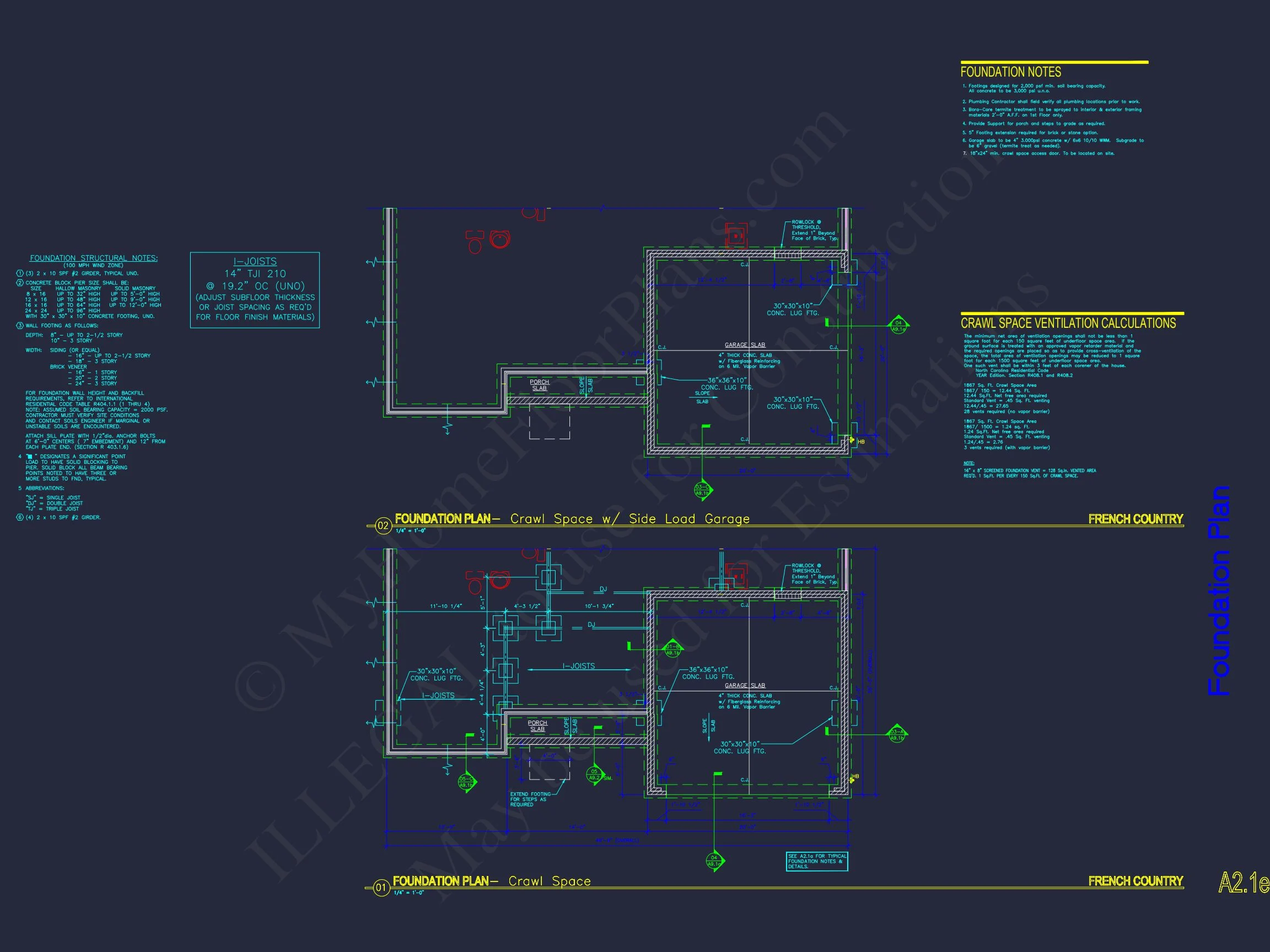 Architectural house Plan with CAD Designs & Floor Blueprints