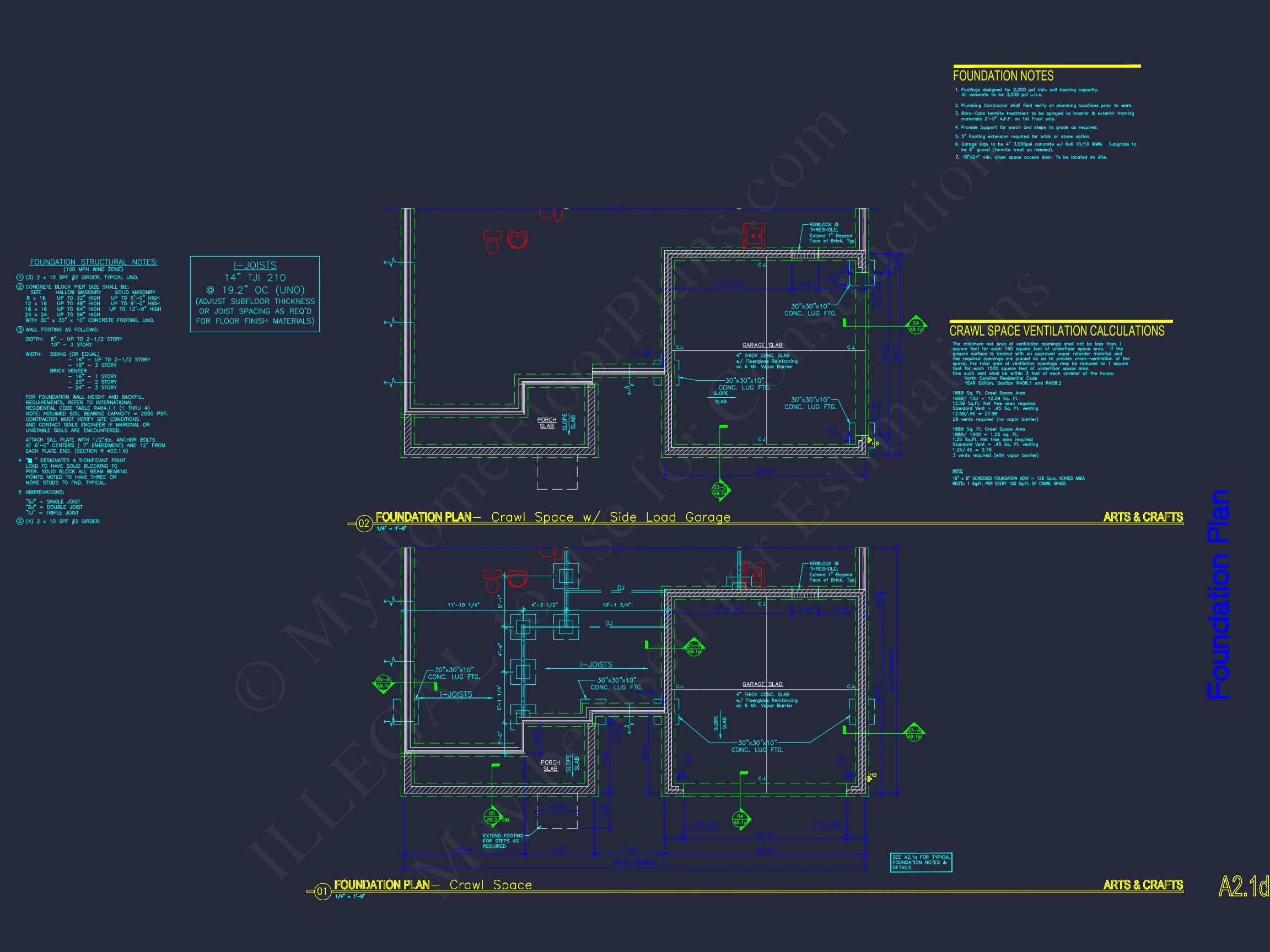 Architectural house Plan with CAD Designs & Floor Blueprints