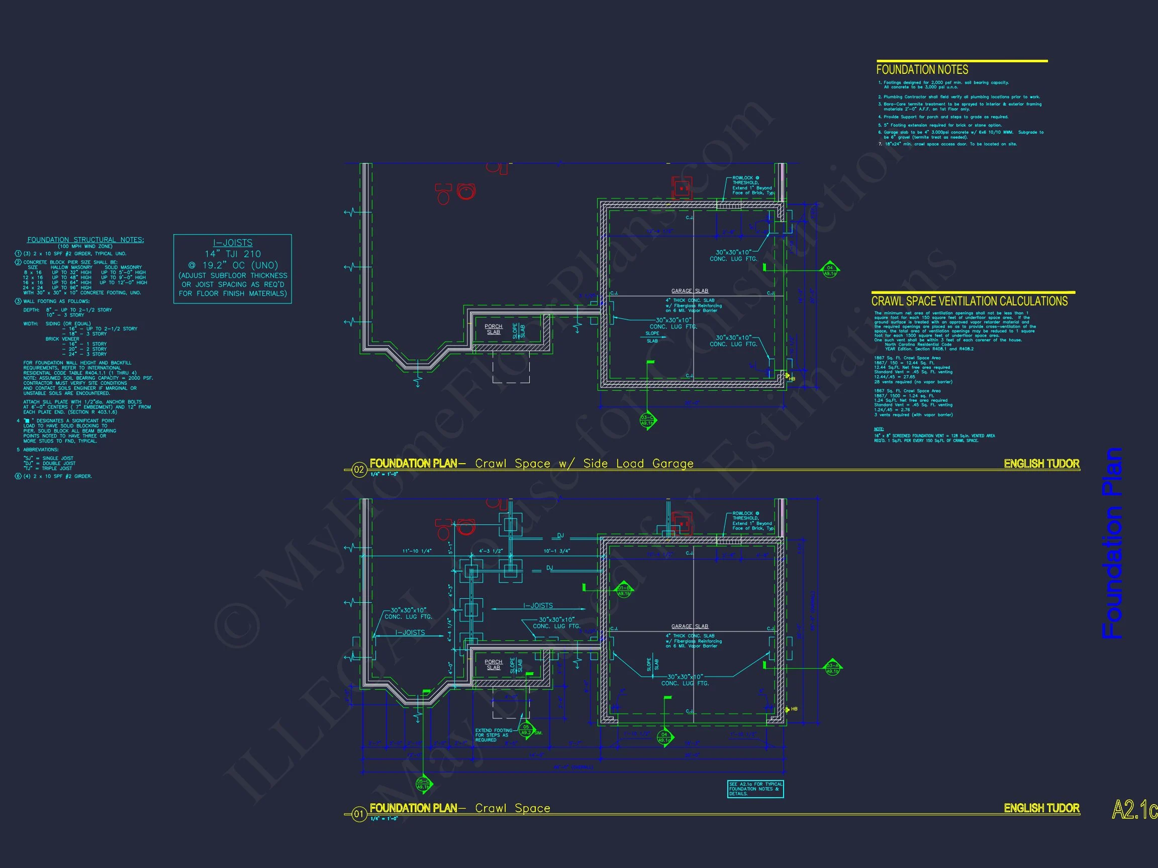 Architectural house Plan with CAD Designs & Floor Blueprints