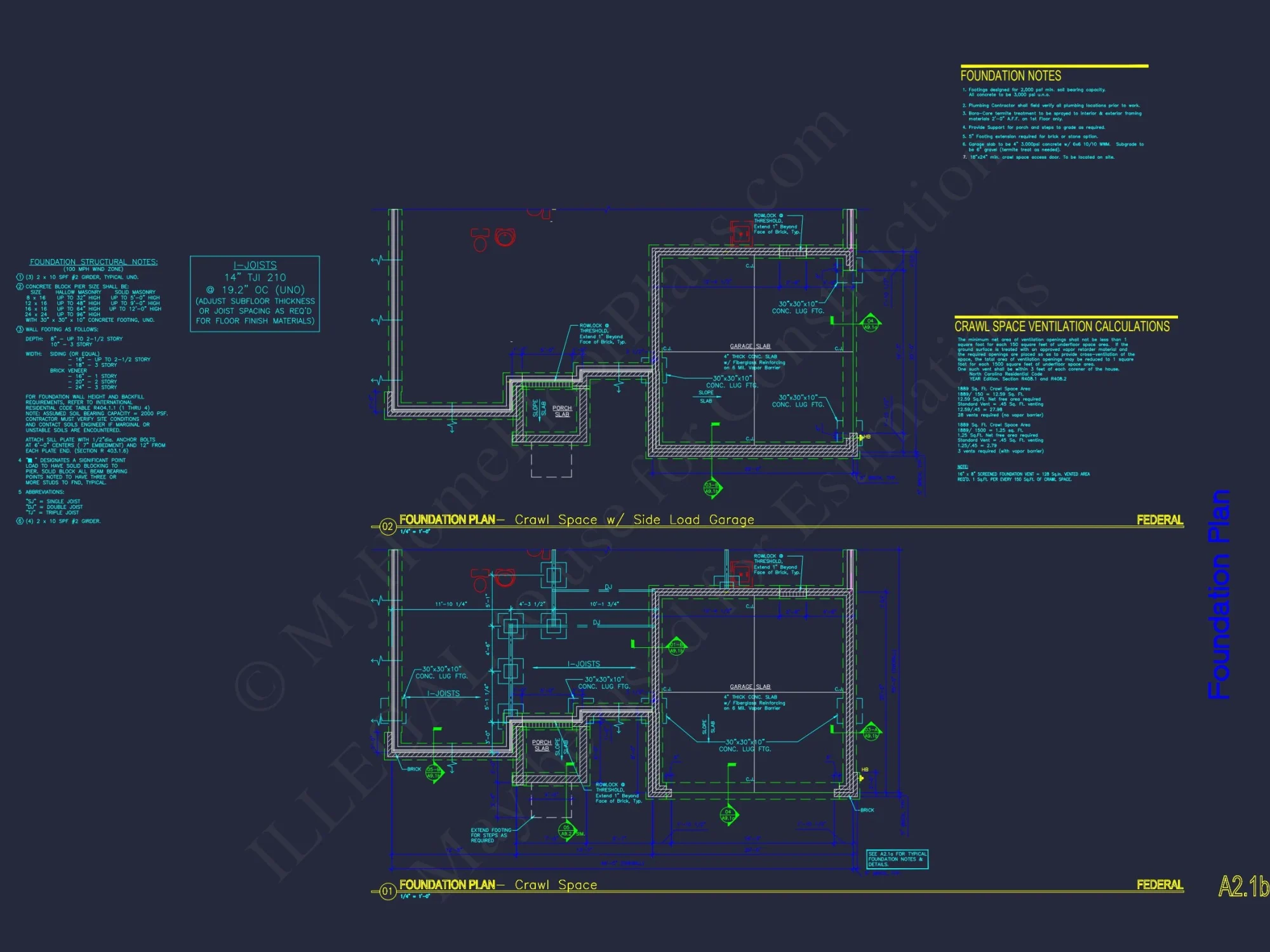 Architectural house Plan with CAD Designs & Floor Blueprints