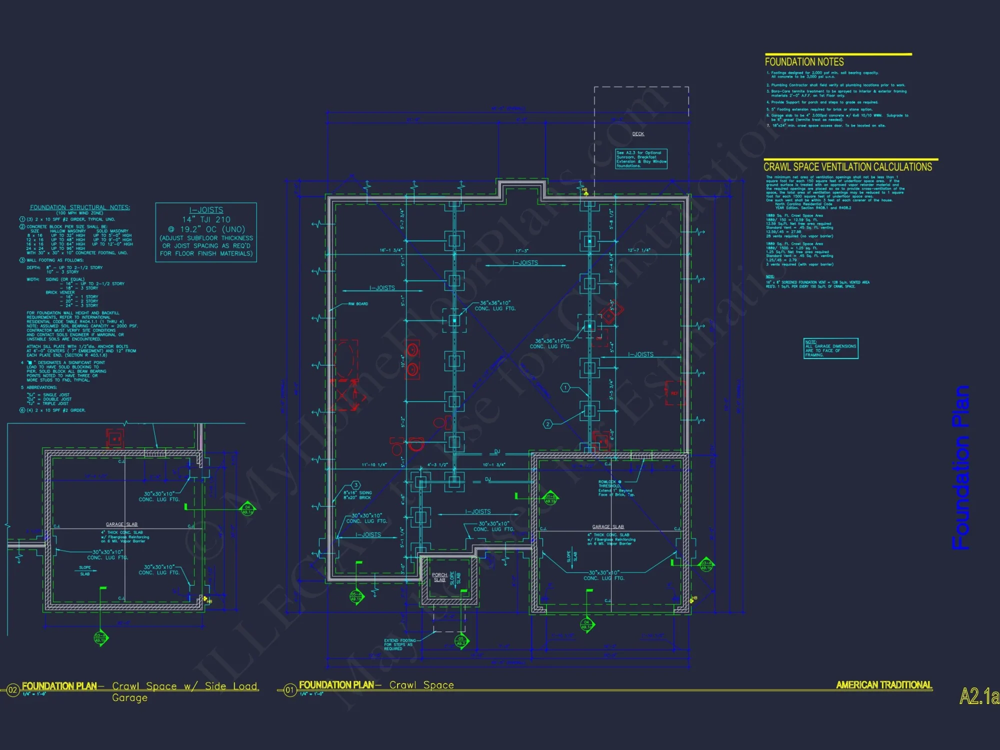 Architectural house Plan with CAD Designs & Floor Blueprints
