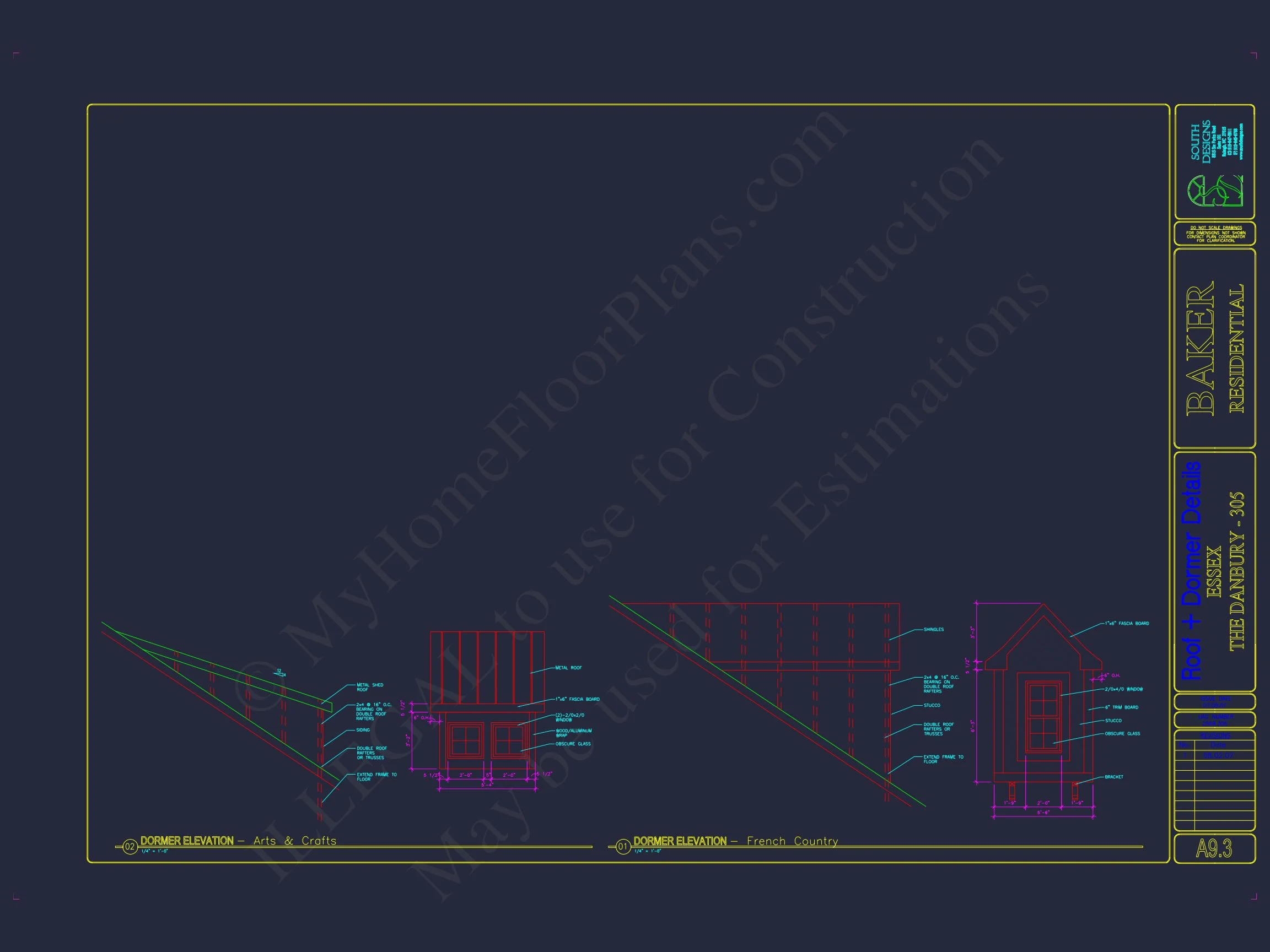 Architectural house Plan with CAD Designs & Floor Blueprints