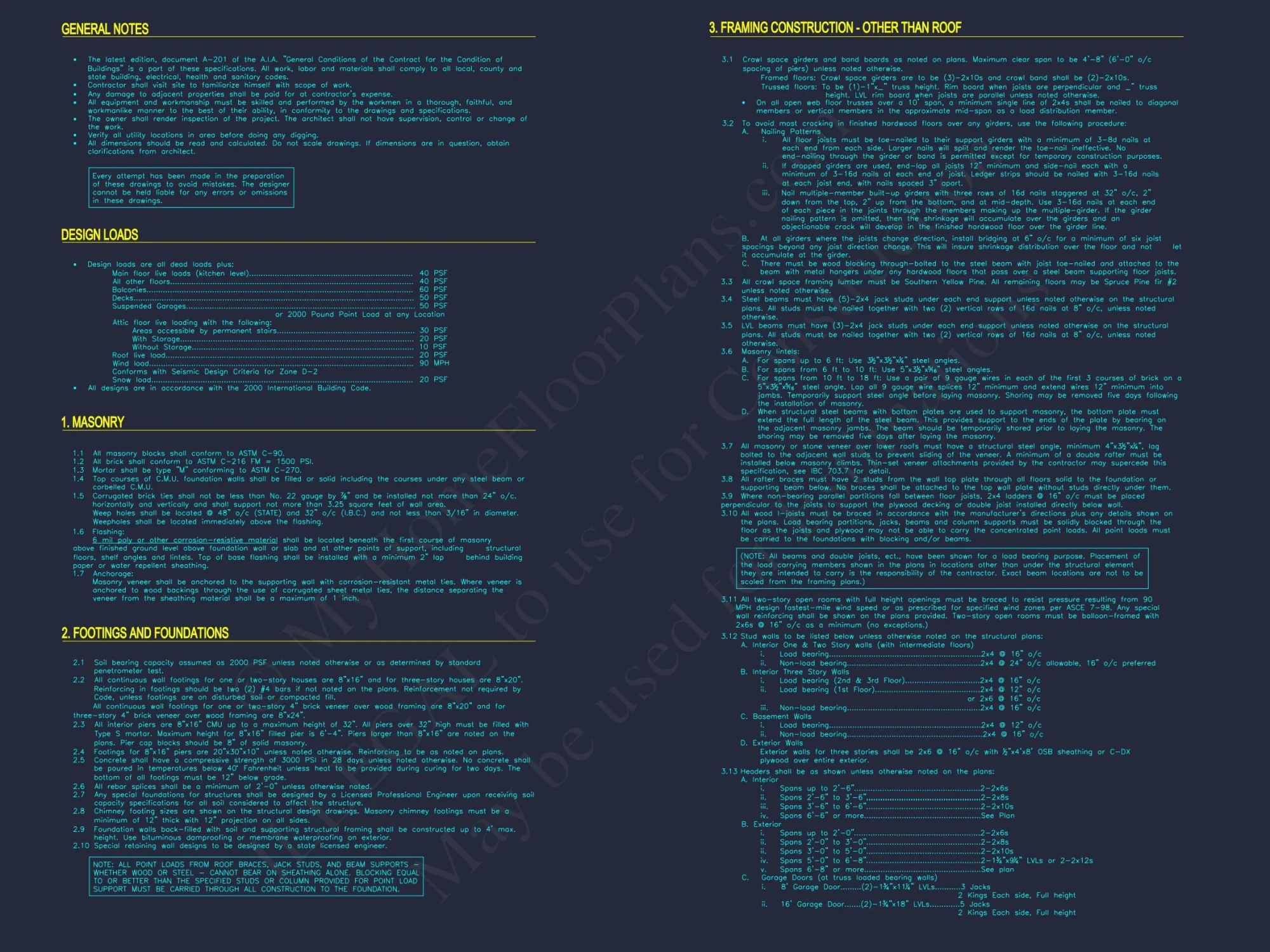 Architectural house Plan with CAD Designs & Floor Blueprints