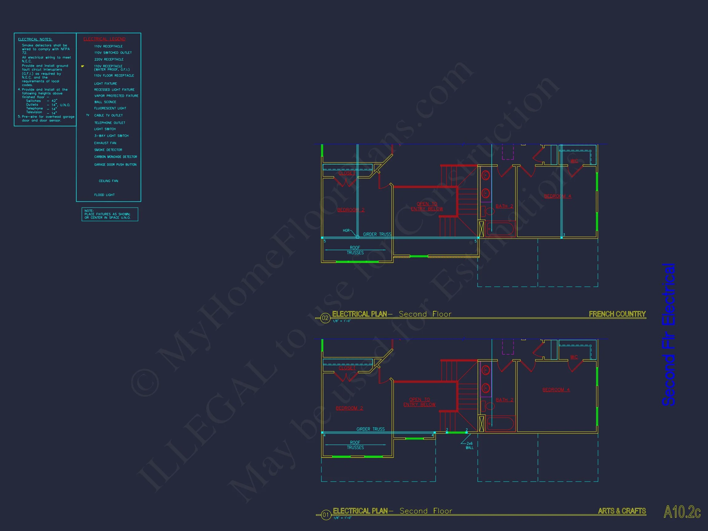 Architectural house Plan with CAD Designs & Floor Blueprints