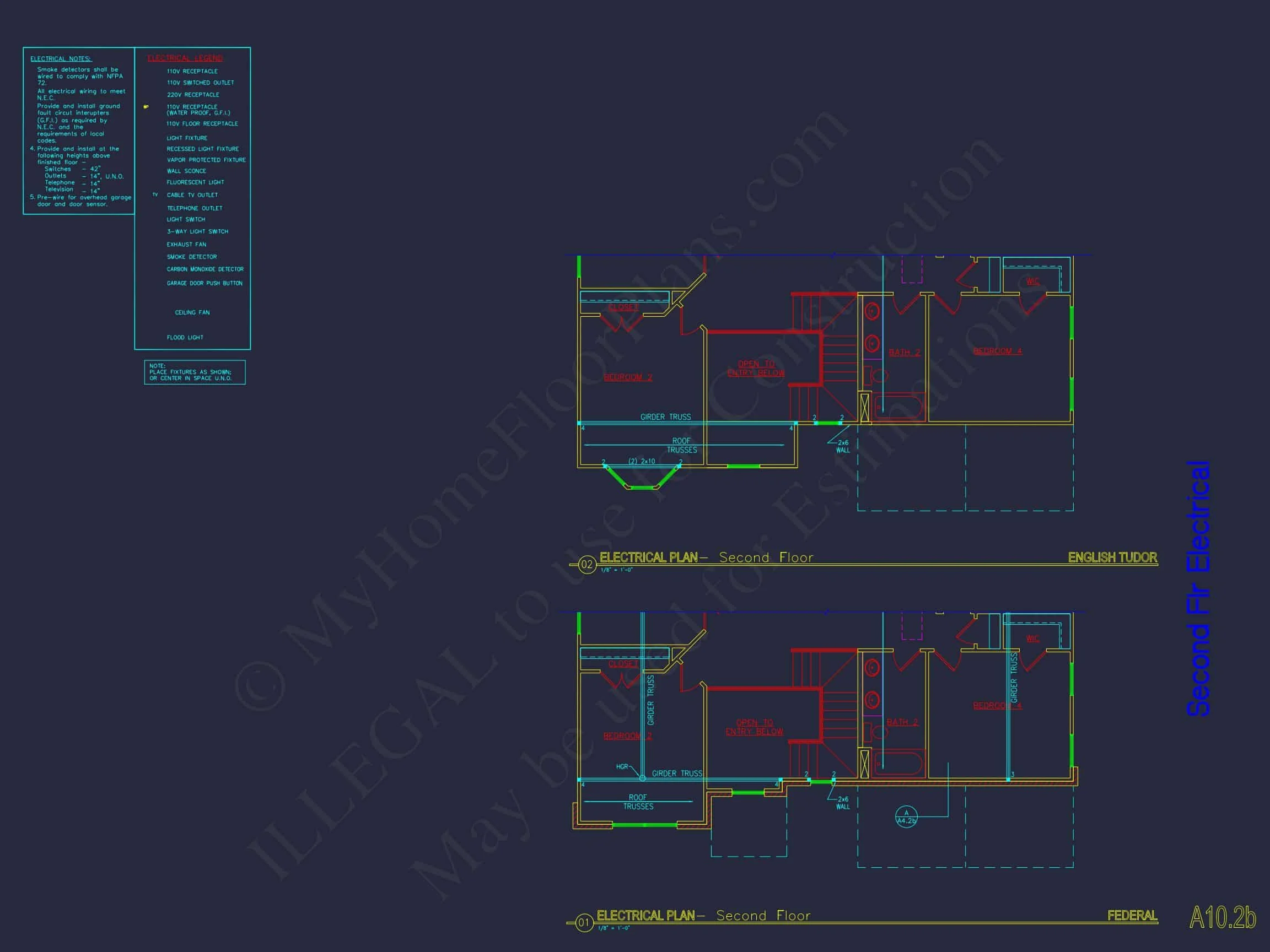 Architectural house Plan with CAD Designs & Floor Blueprints