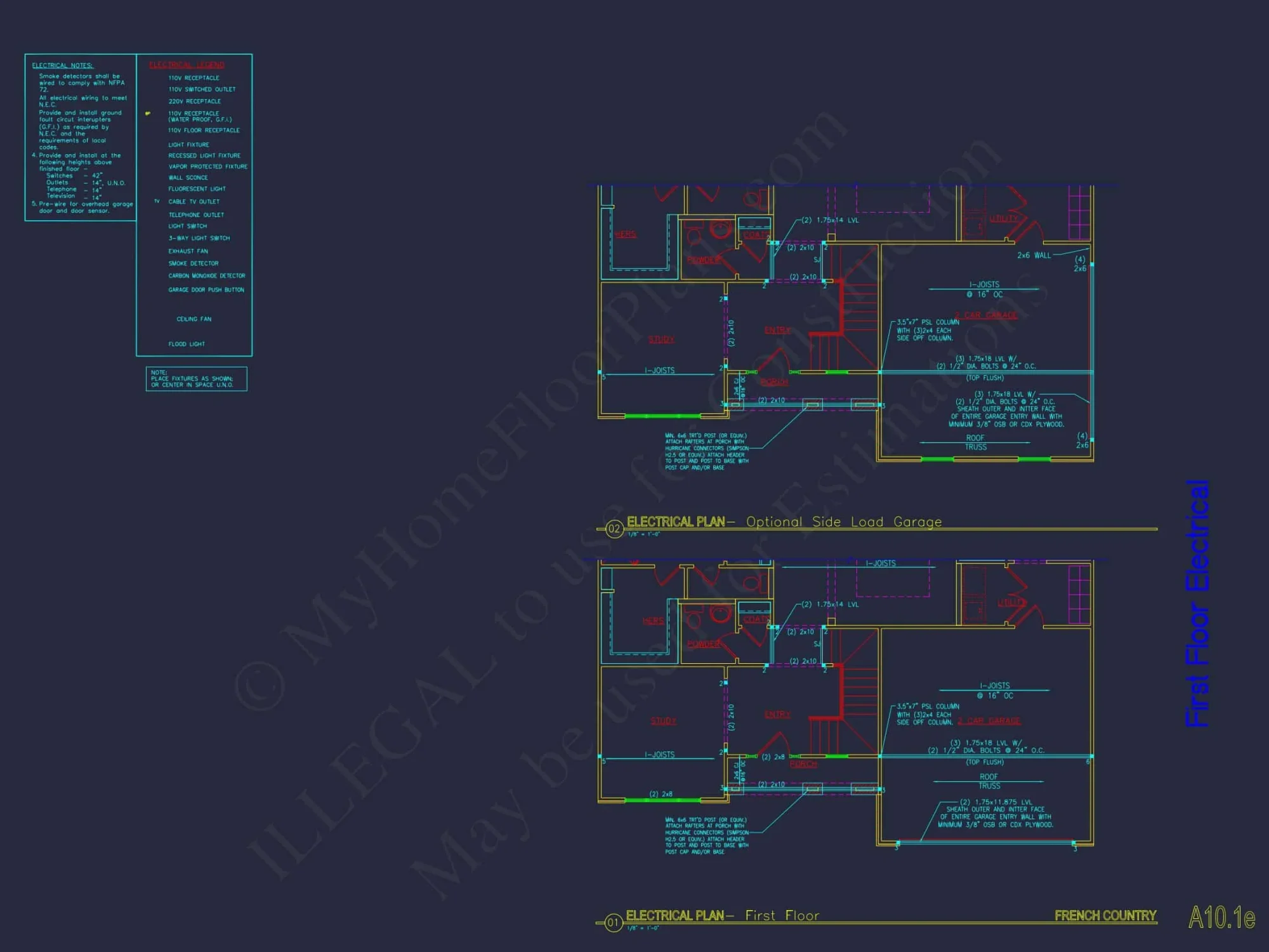 Architectural house Plan with CAD Designs & Floor Blueprints