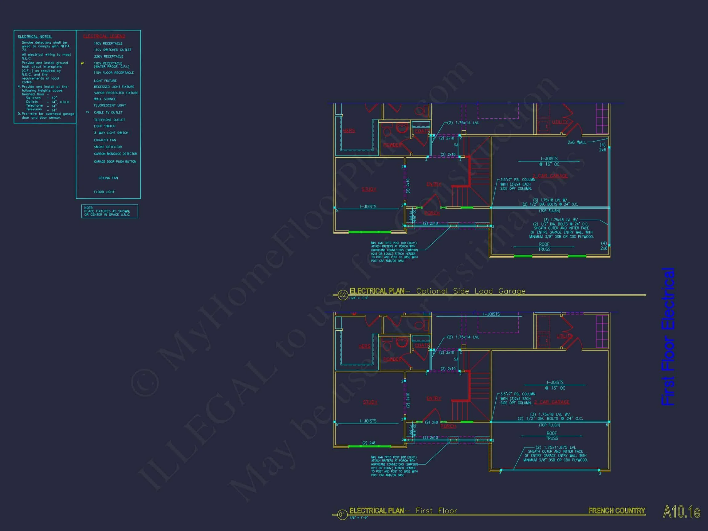 Architectural house Plan with CAD Designs & Floor Blueprints