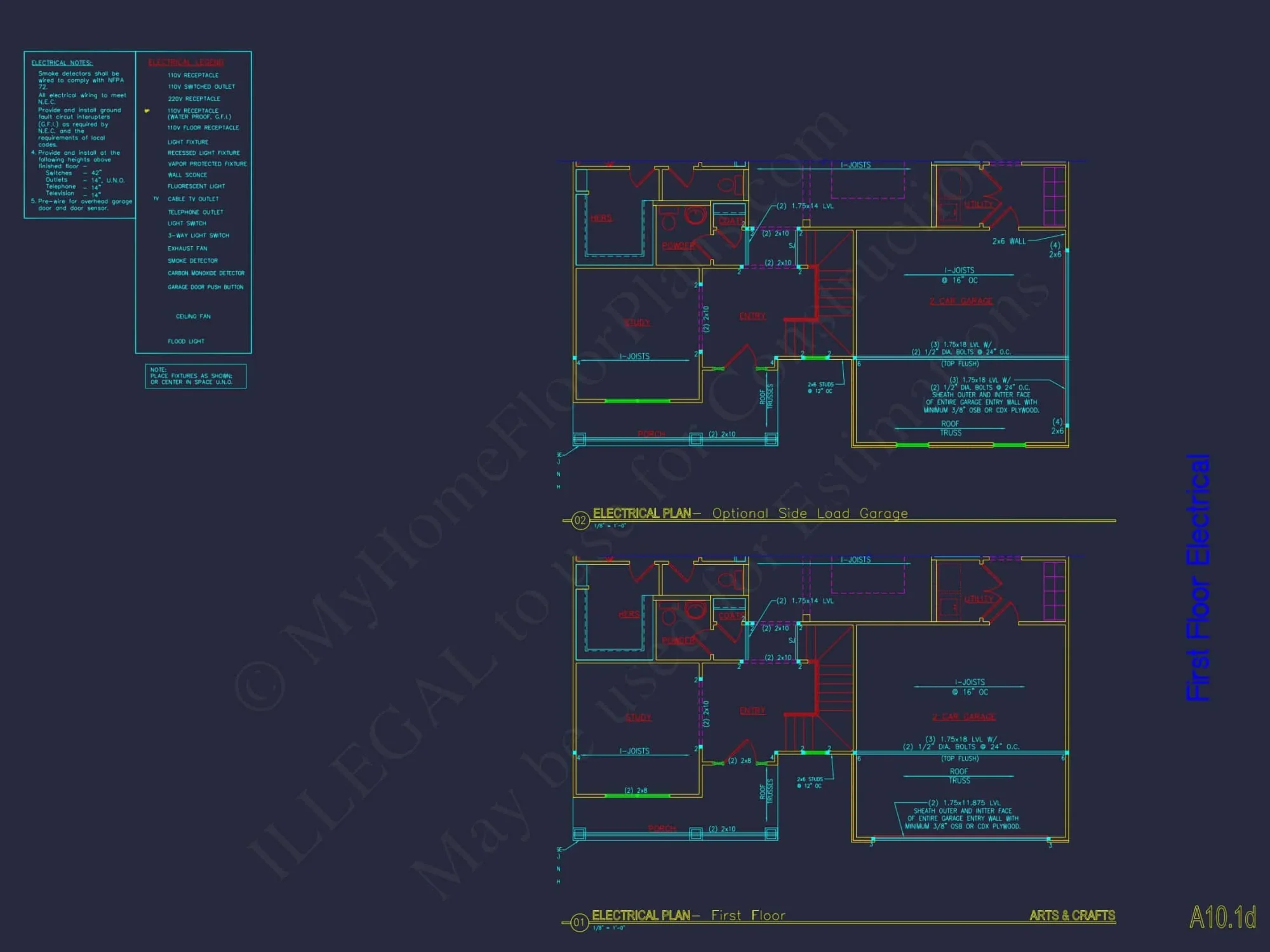 Architectural house Plan with CAD Designs & Floor Blueprints