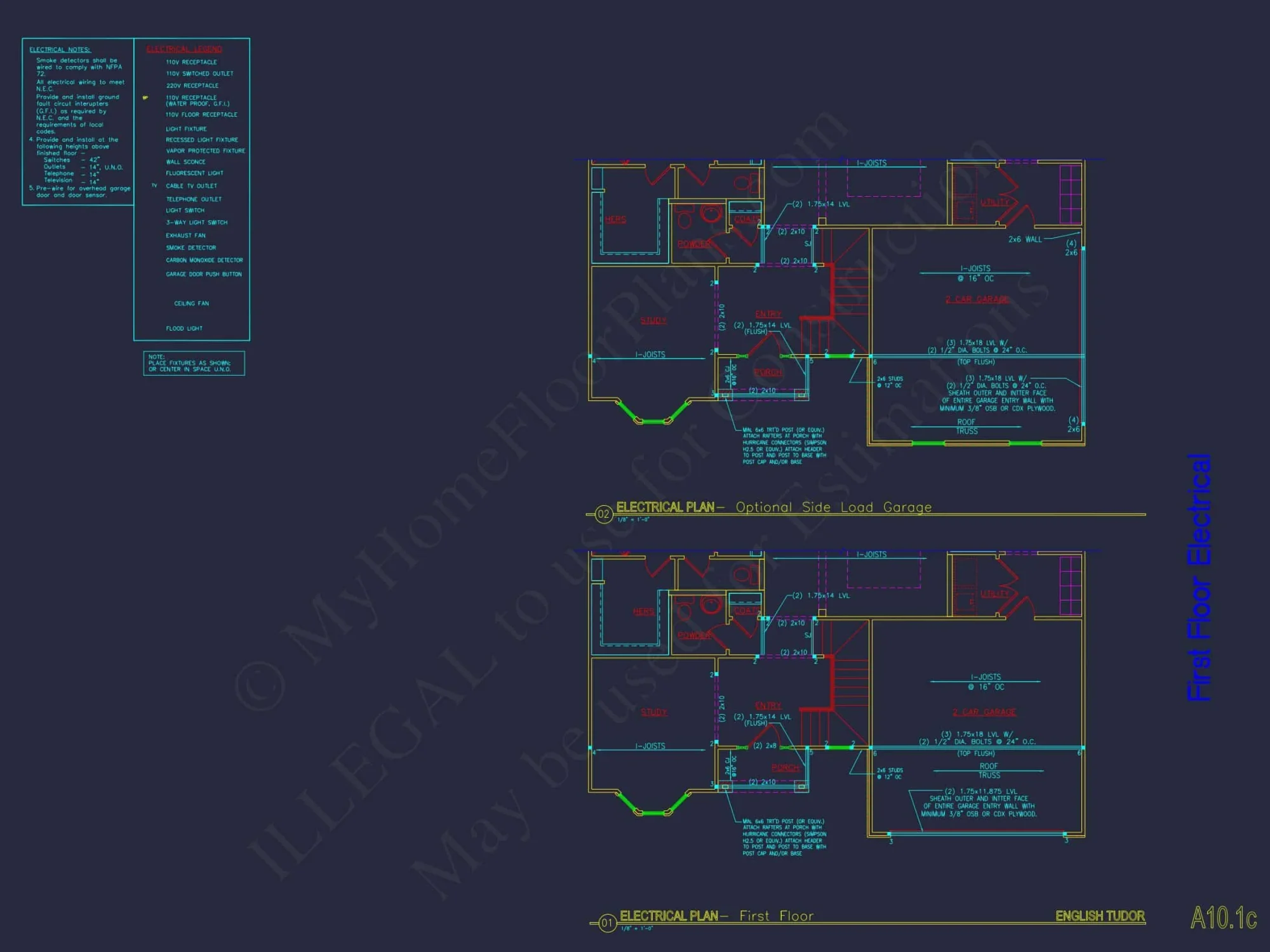 Architectural house Plan with CAD Designs & Floor Blueprints