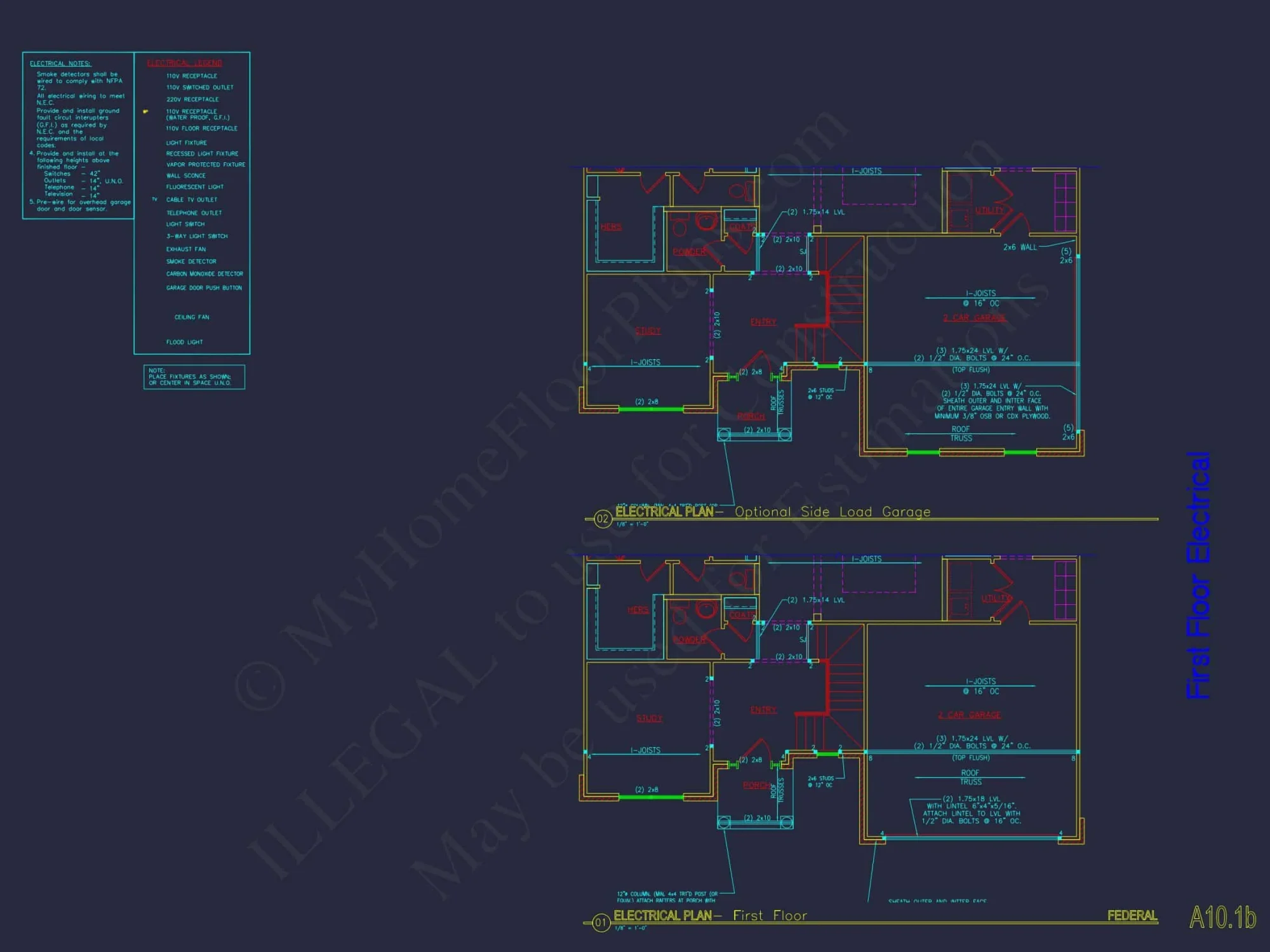 Architectural house Plan with CAD Designs & Floor Blueprints