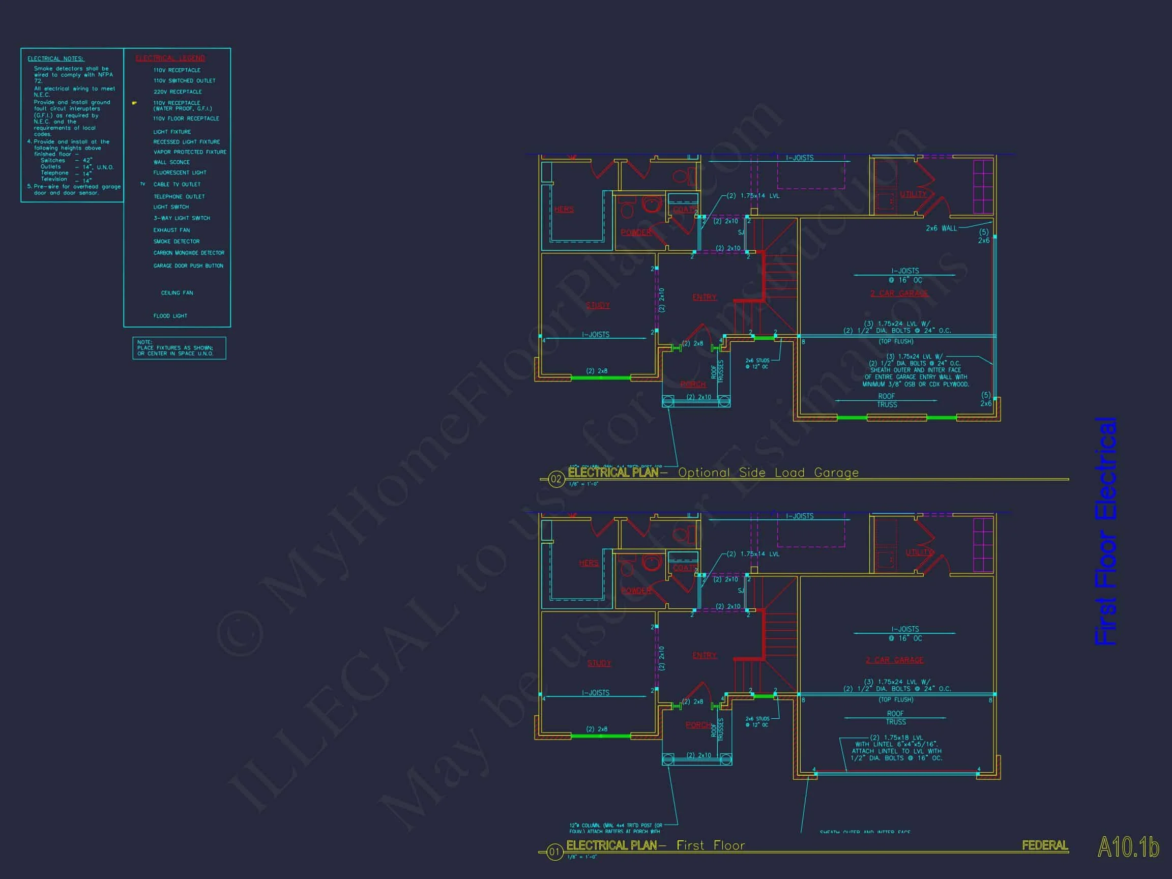 Architectural house Plan with CAD Designs & Floor Blueprints
