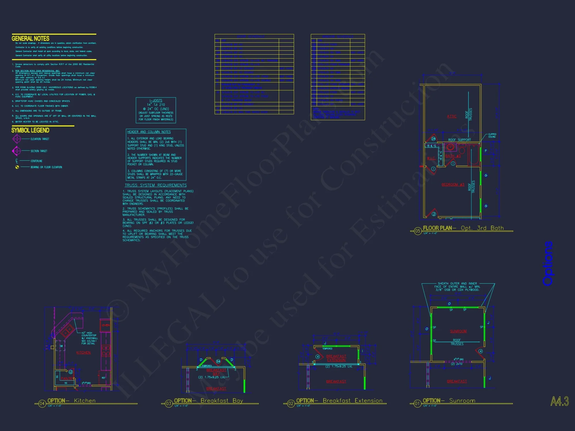 Architectural house Plan with CAD Designs & Floor Blueprints