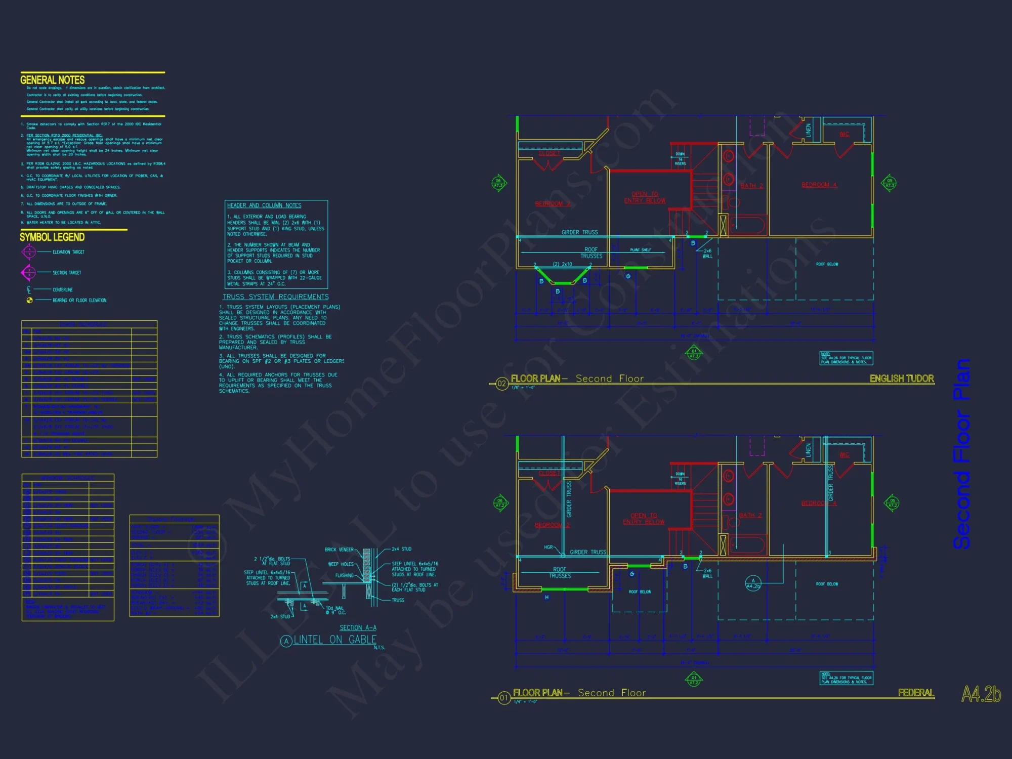 Architectural house Plan with CAD Designs & Floor Blueprints