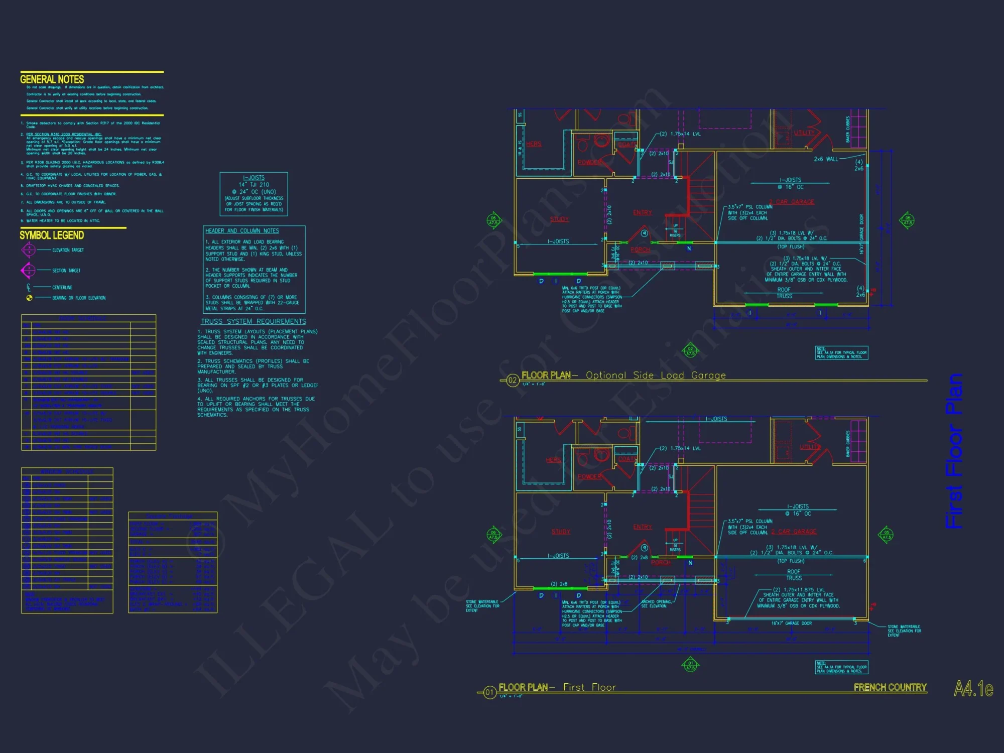 Architectural house Plan with CAD Designs & Floor Blueprints