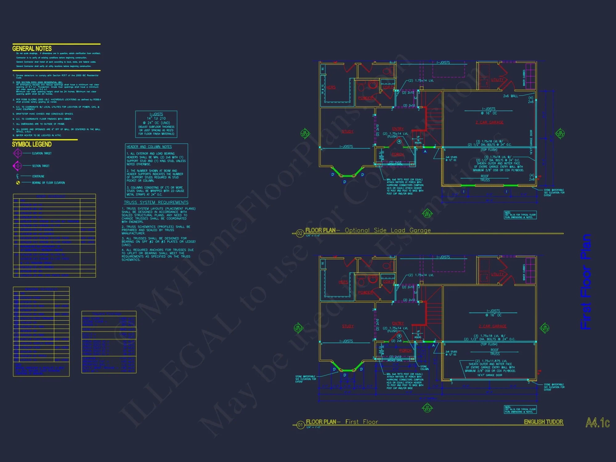 Architectural house Plan with CAD Designs & Floor Blueprints