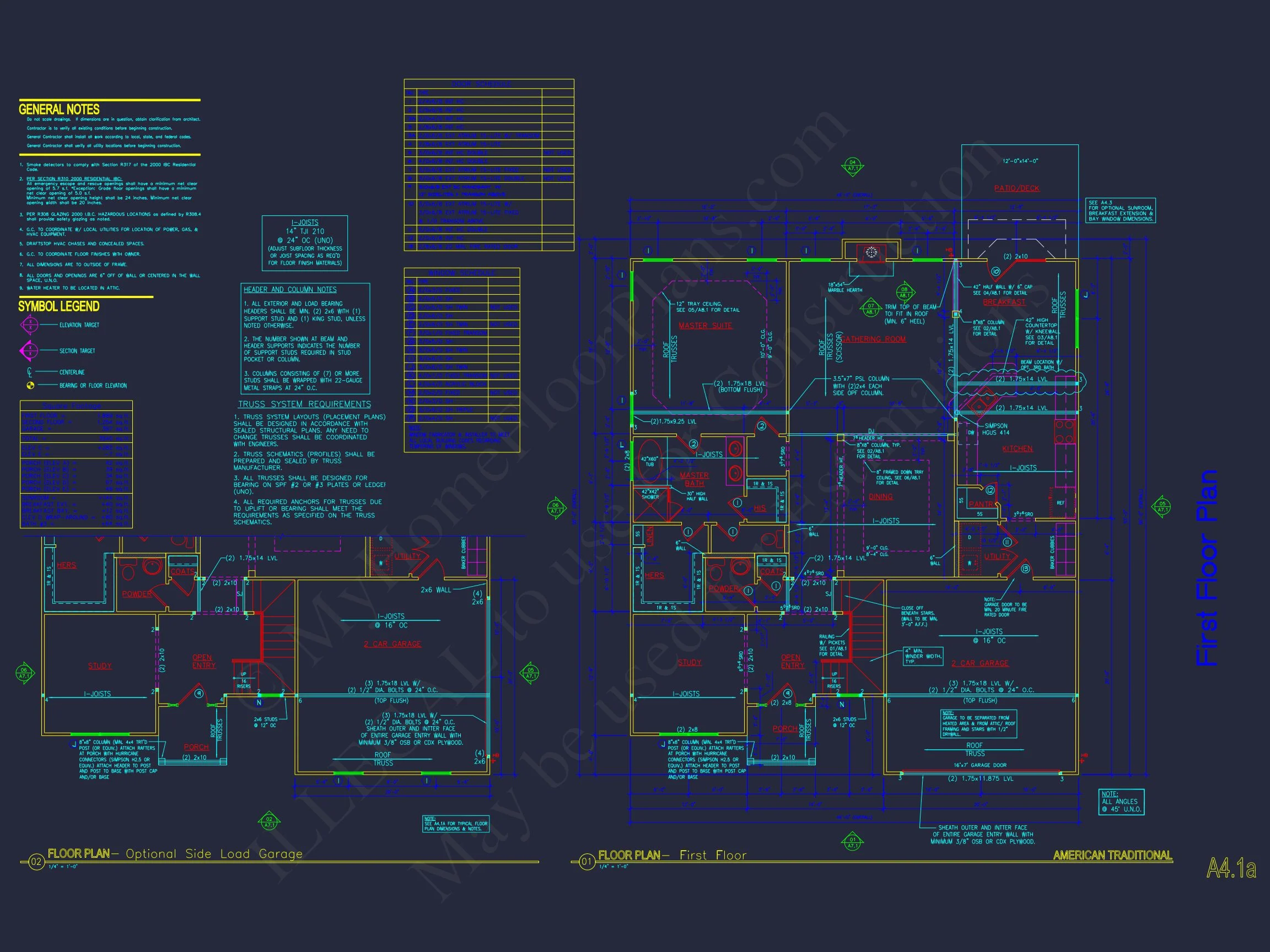 Architectural house Plan with CAD Designs & Floor Blueprints