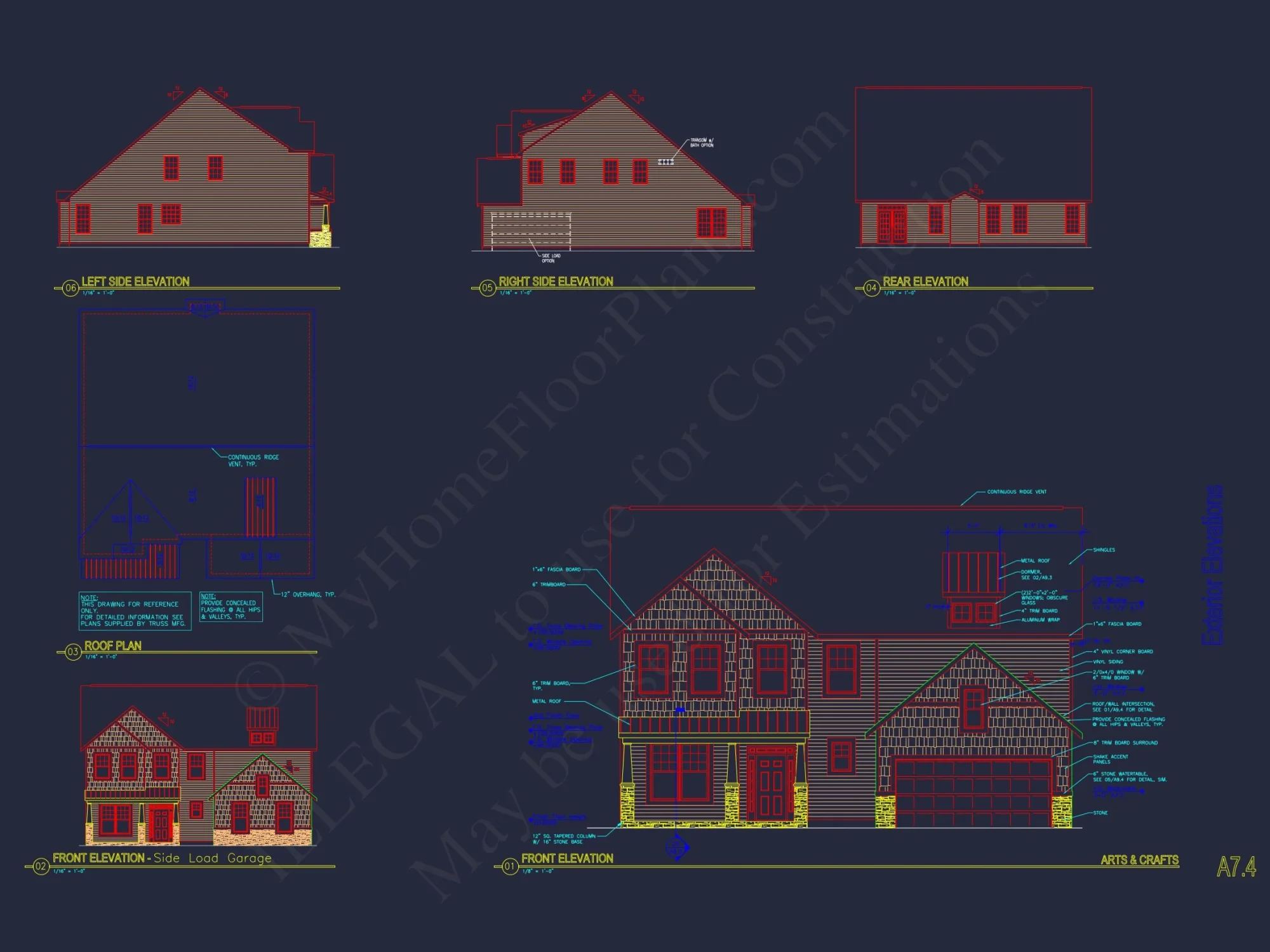 Architectural house Plan with CAD Designs & Floor Blueprints