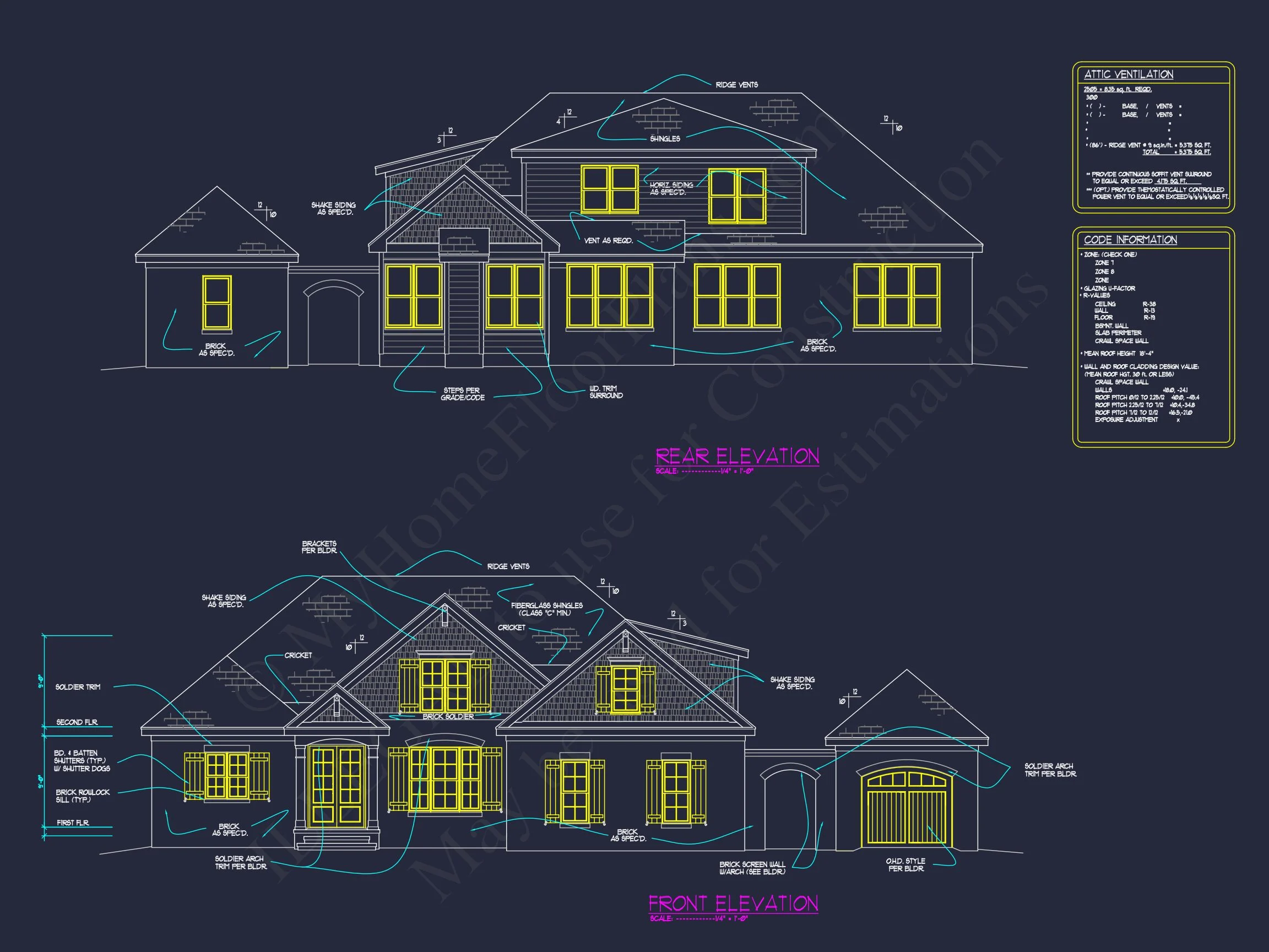 11-1771 HOUSE PLAN - French Country House Plan | Architectural Drafted Designs 2 French Country house Plan