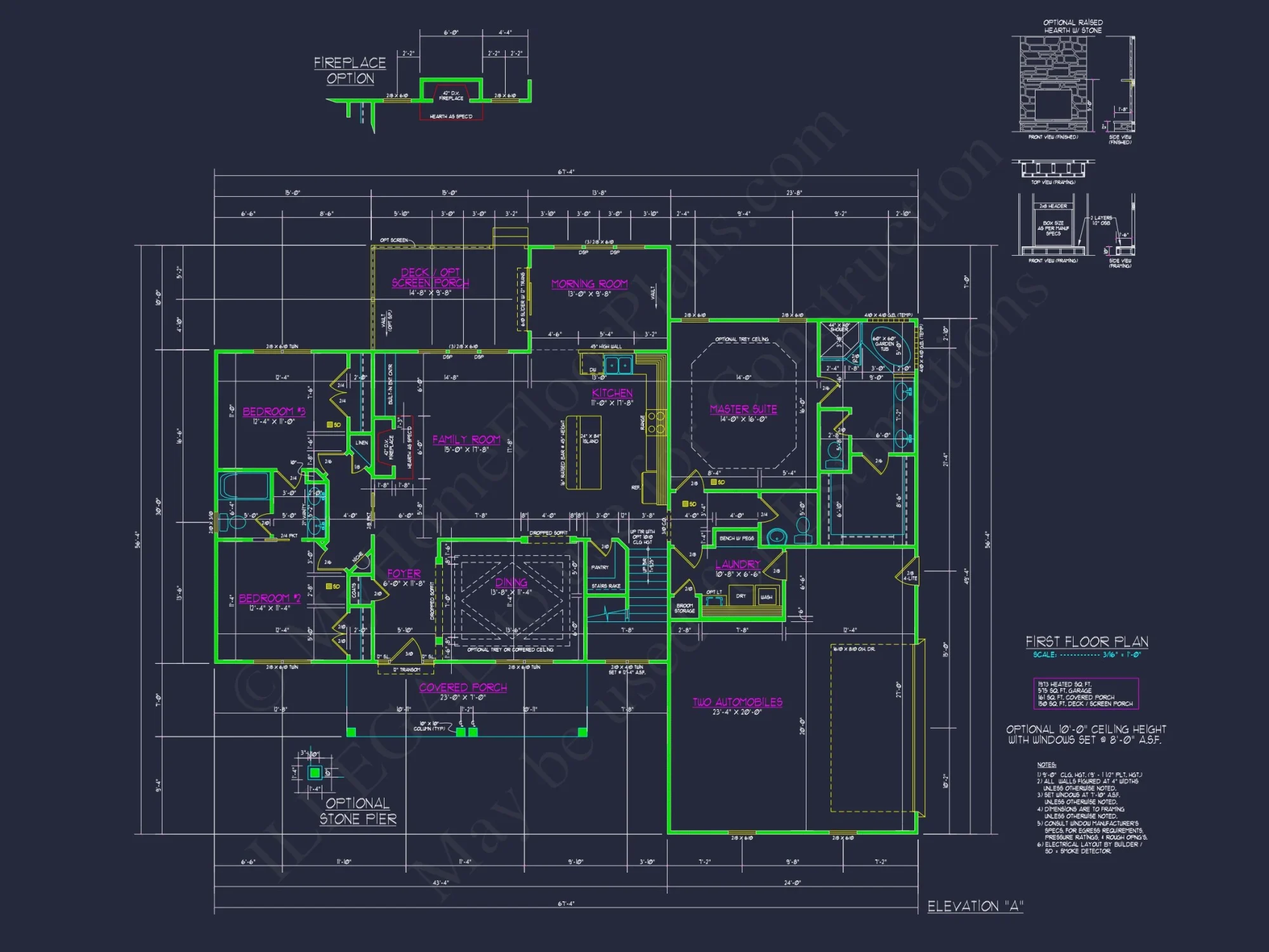Craftsman house Plan: Floor Plan, CAD Designs & Blueprint