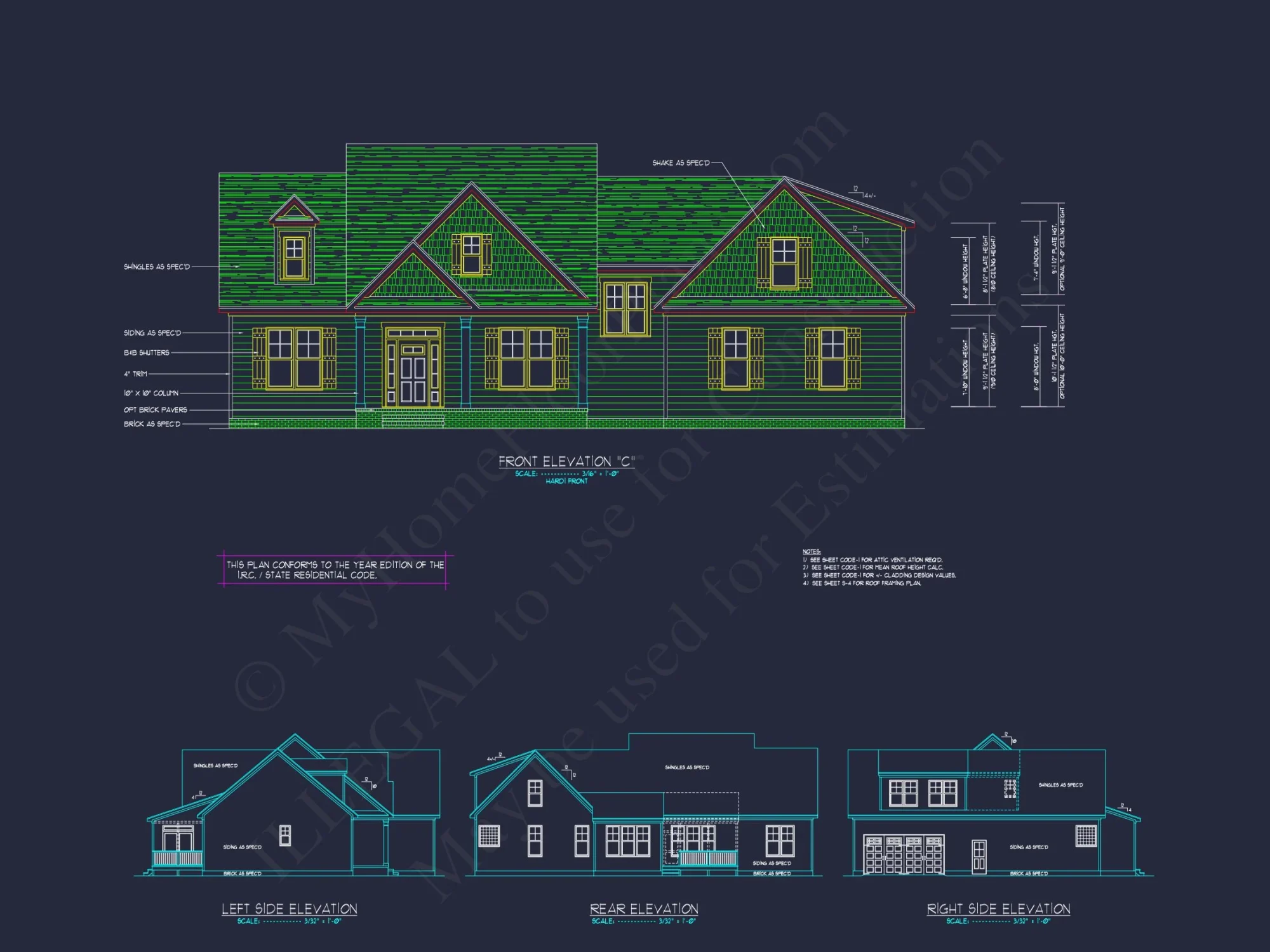 Craftsman house Plan: Floor Plan, CAD Designs & Blueprint