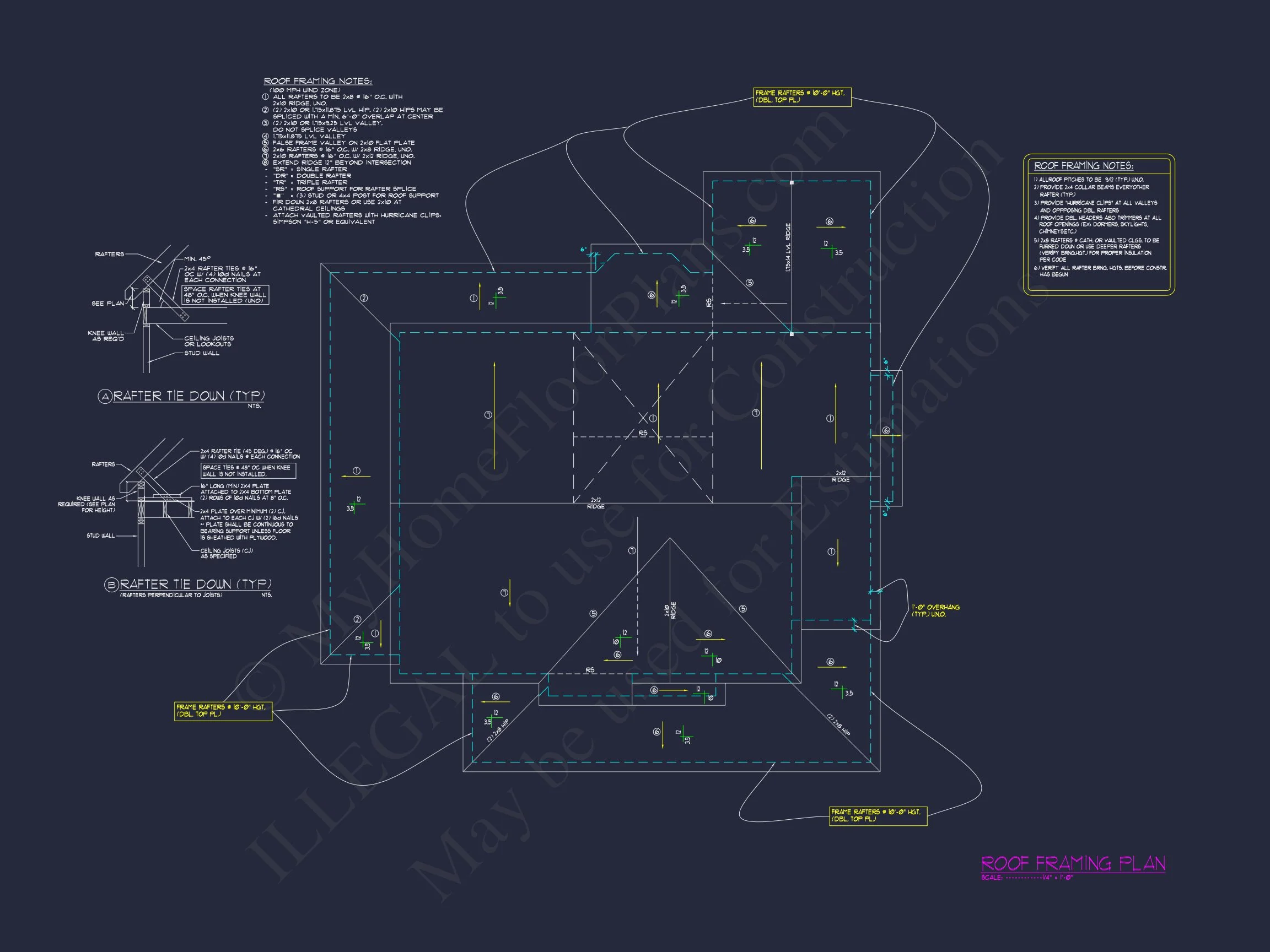 Elegant 2-Story Colonial house Plan with Blueprint CAD Designs