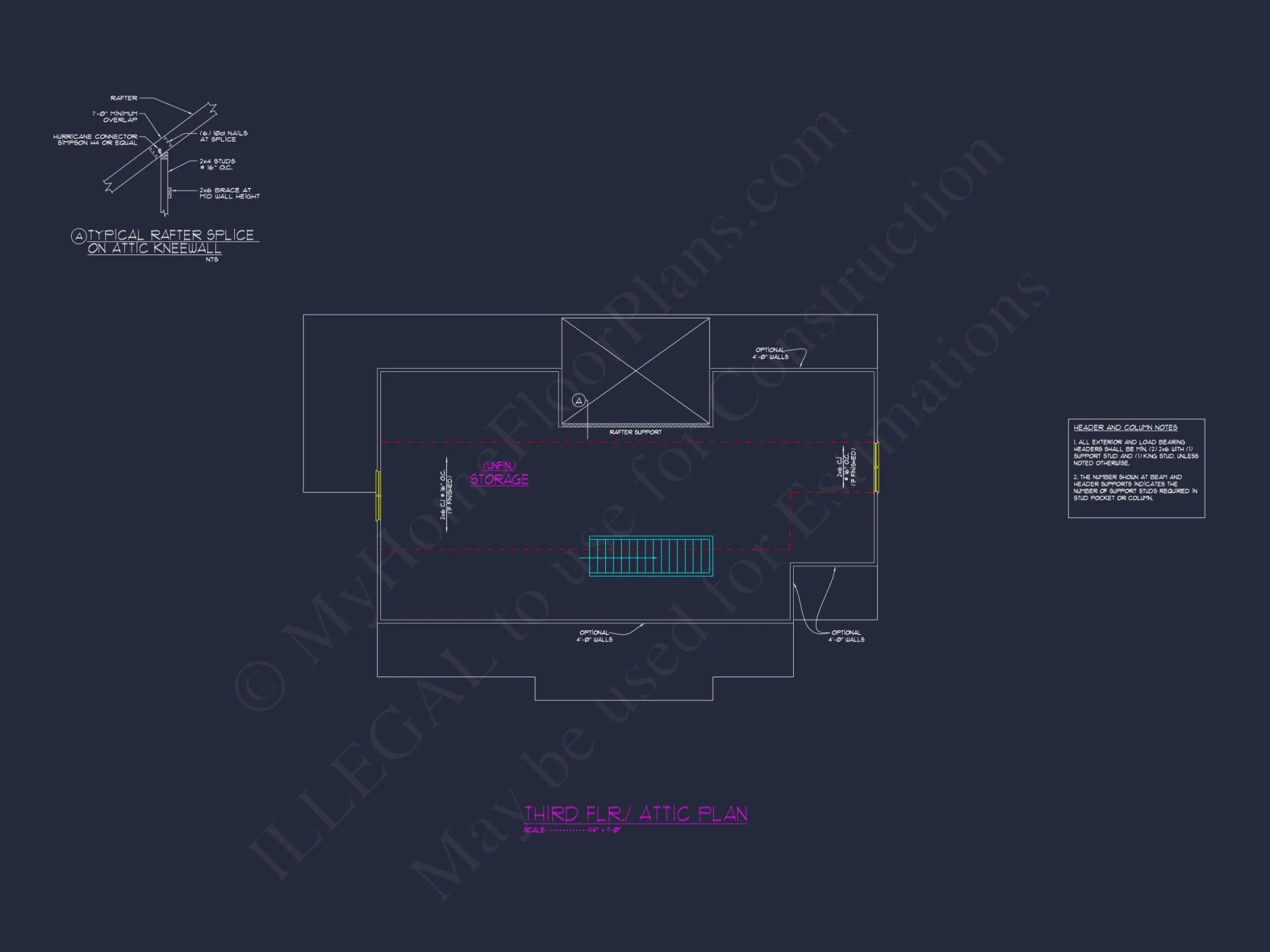 Elegant 2-Story Colonial house Plan with Blueprint CAD Designs