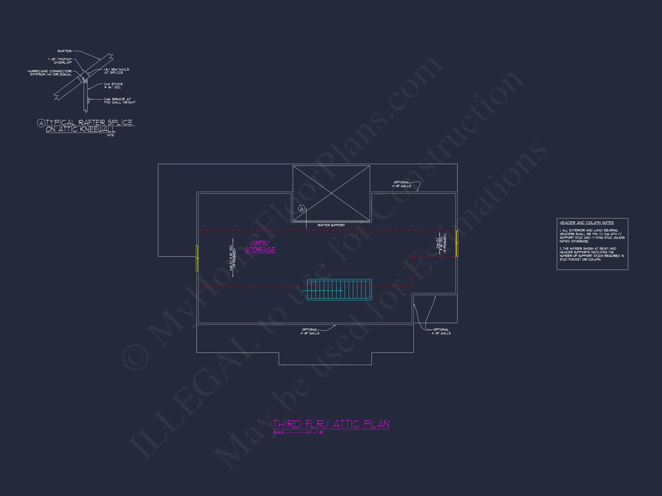 Elegant 2-Story Colonial house Plan with Blueprint CAD Designs