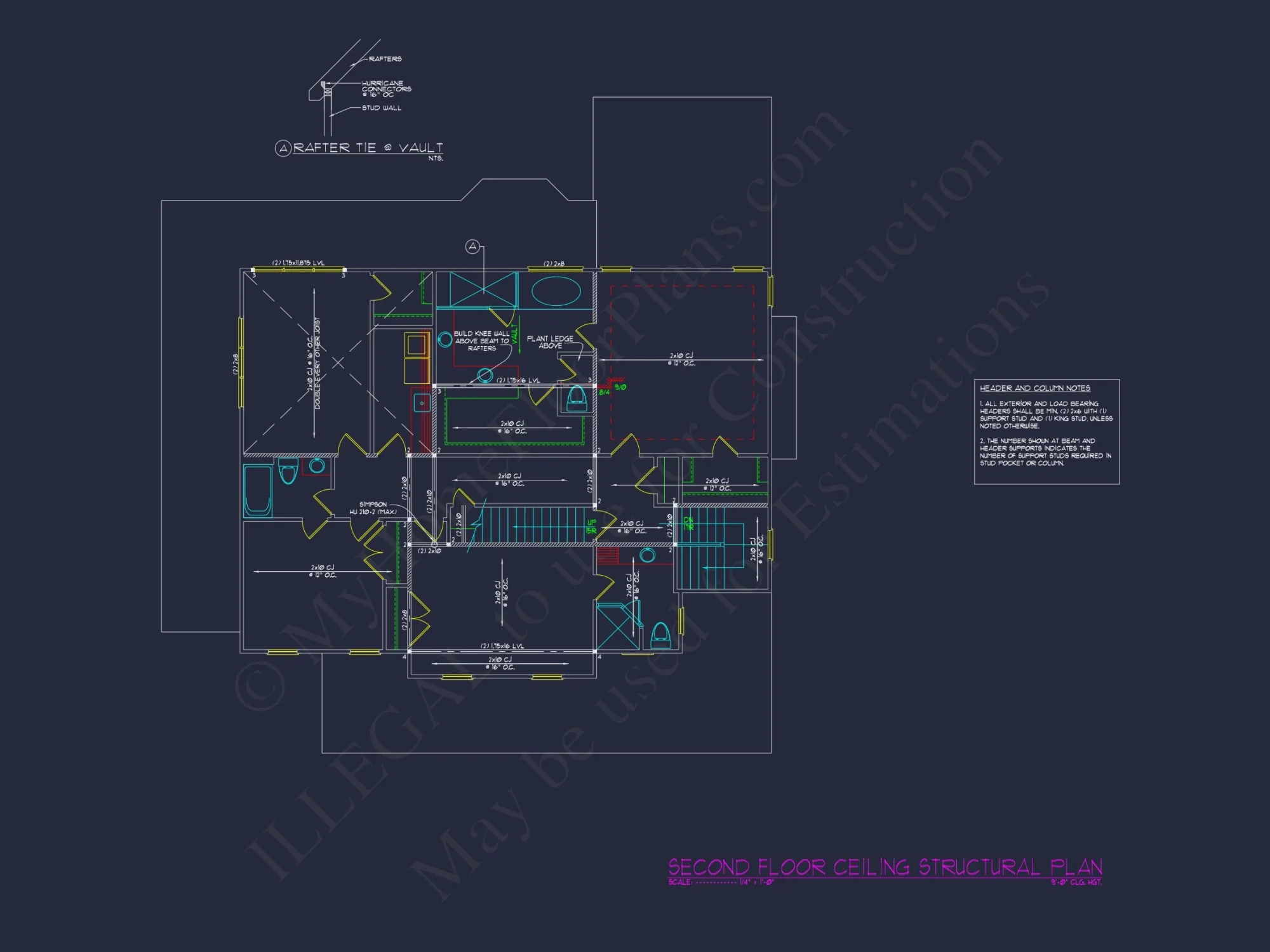 Elegant 2-Story Colonial house Plan with Blueprint CAD Designs