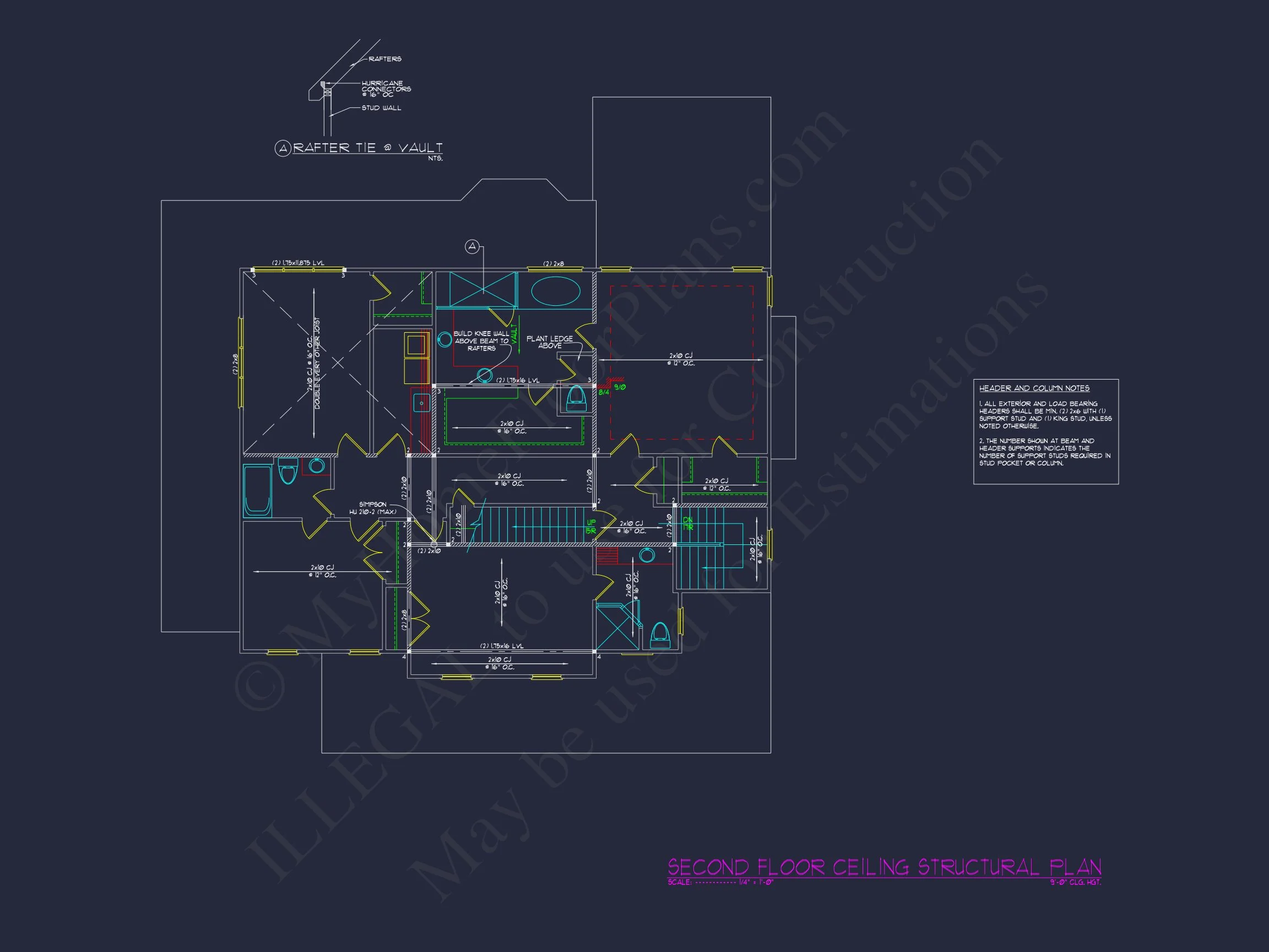 Elegant 2-Story Colonial house Plan with Blueprint CAD Designs