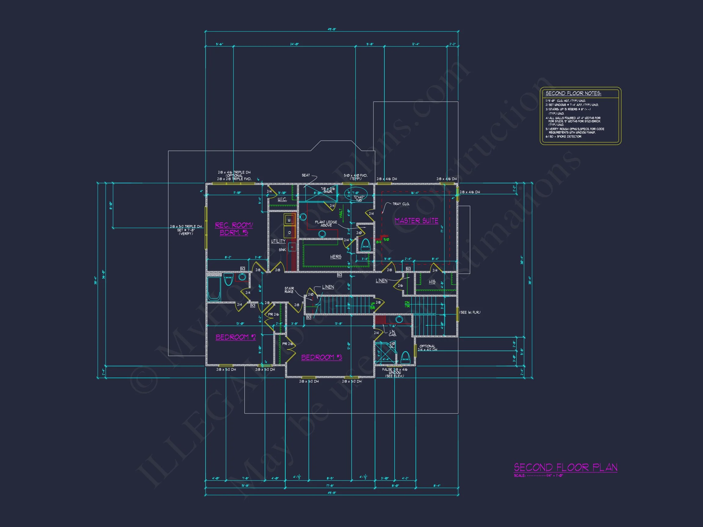 Elegant 2-Story Colonial house Plan with Blueprint CAD Designs