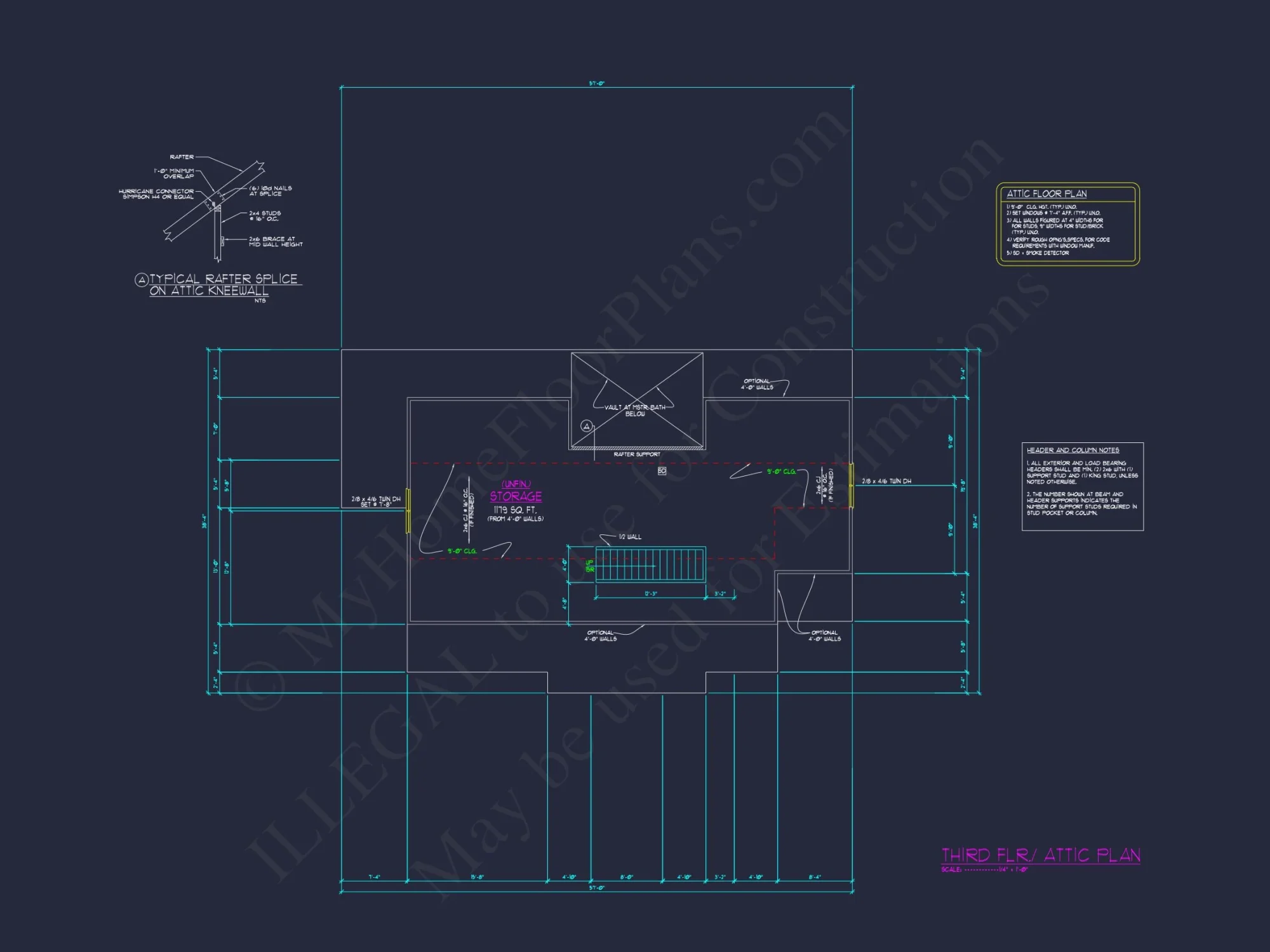 Elegant 2-Story Colonial house Plan with Blueprint CAD Designs