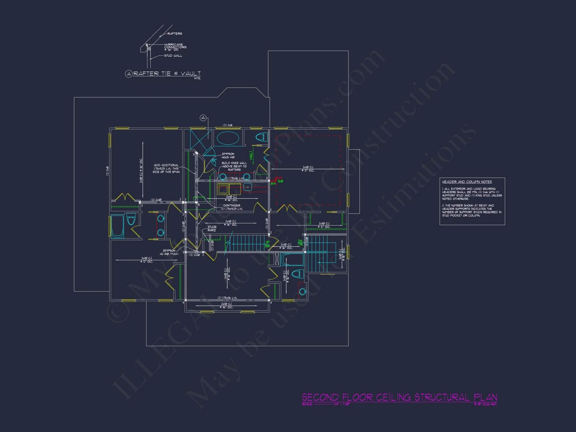 Elegant 2-Story Colonial house Plan with Blueprint CAD Designs