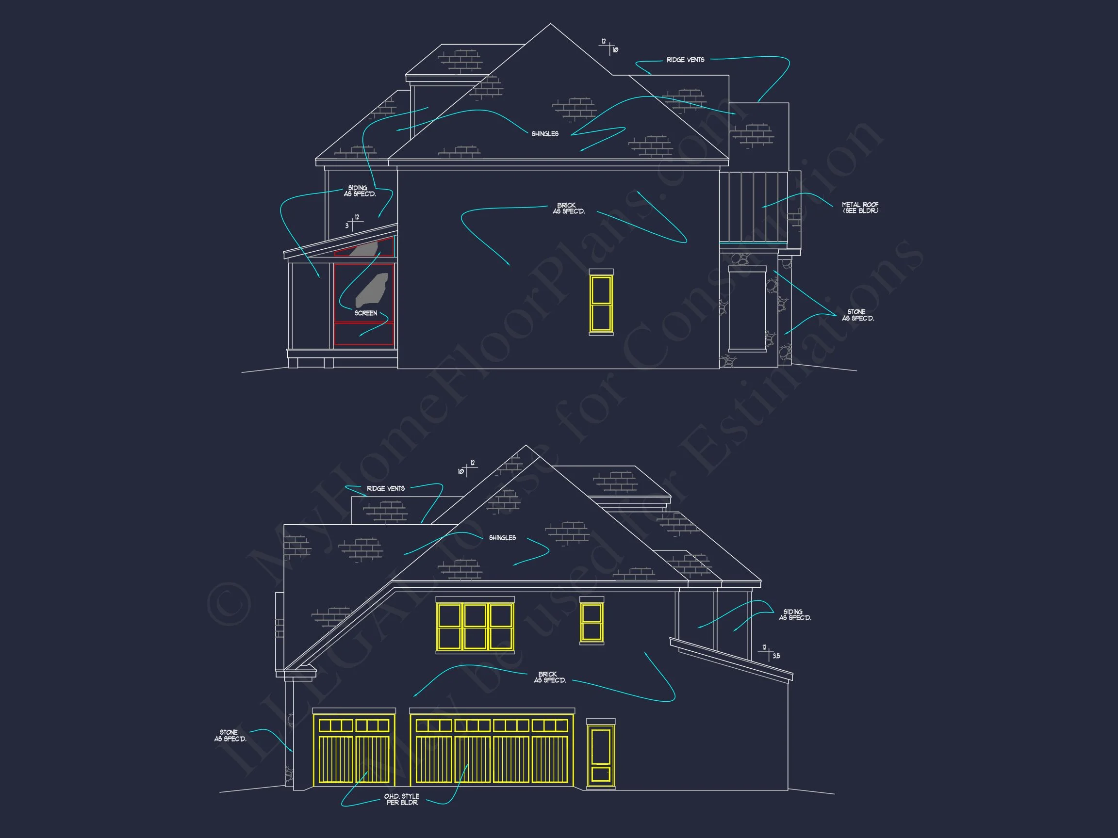 Elegant house Design: CAD Floor Plan and Architecture Blueprint