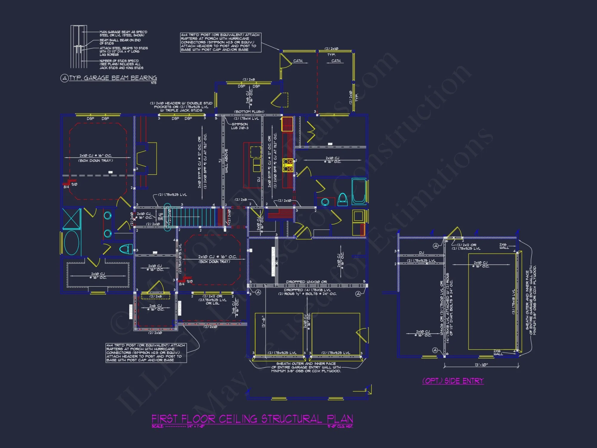 Craftsman house Floor Plan: Elegant 2-Story CAD Designs