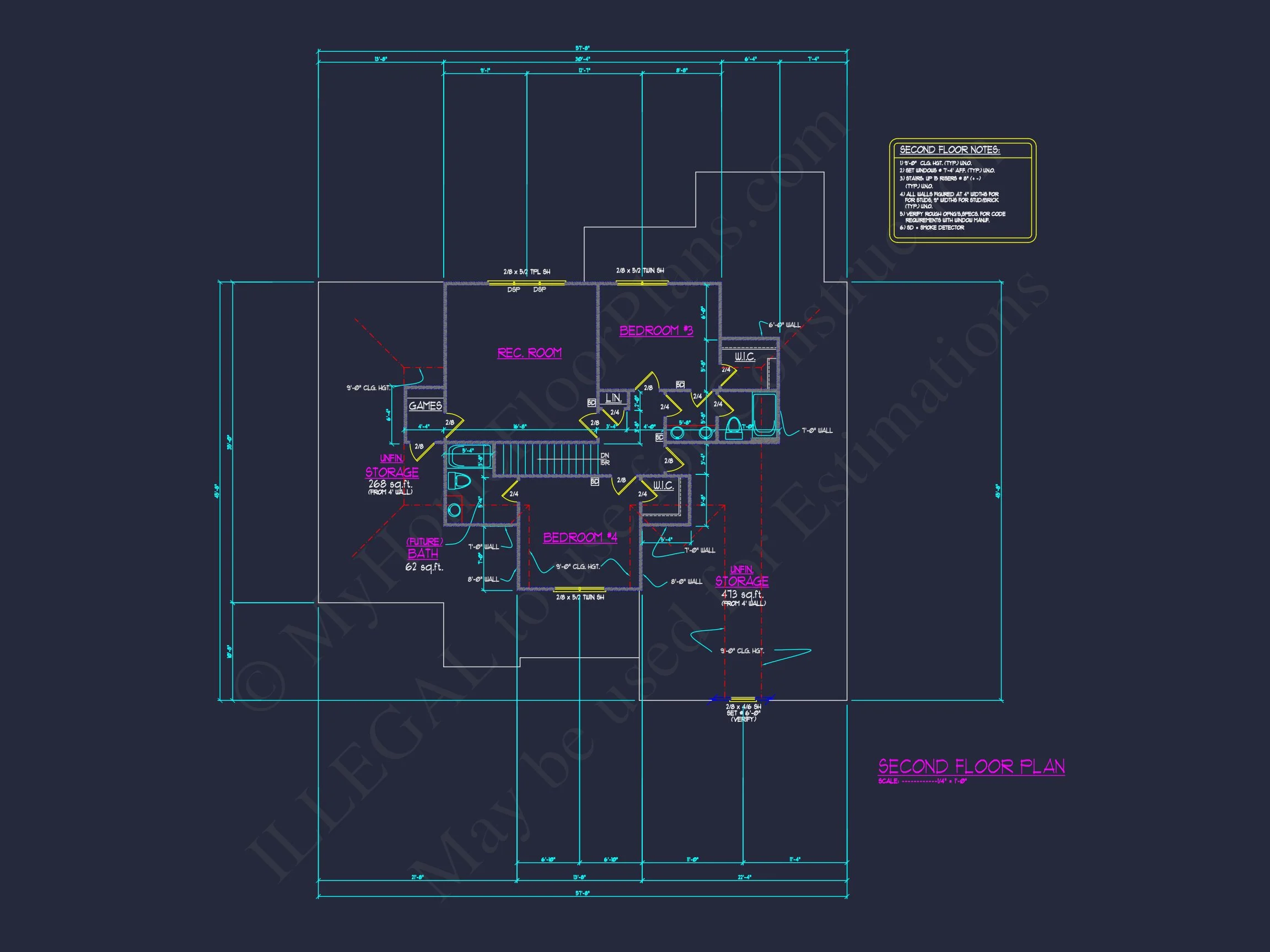 Craftsman house Floor Plan: Elegant 2-Story CAD Designs