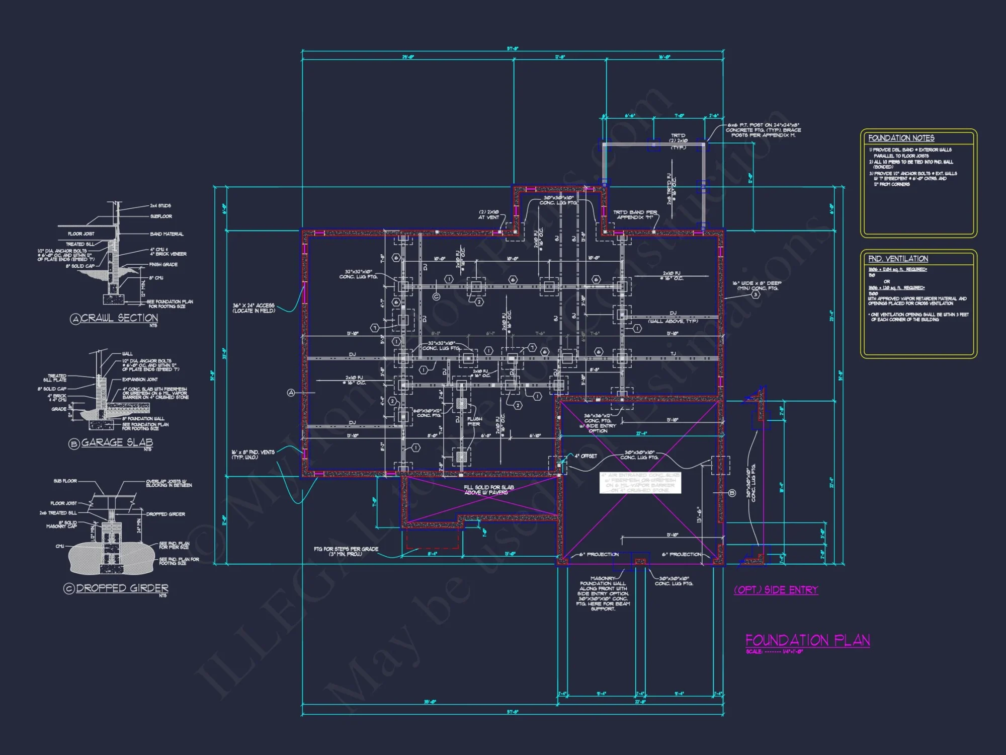 Craftsman house Floor Plan: Elegant 2-Story CAD Designs