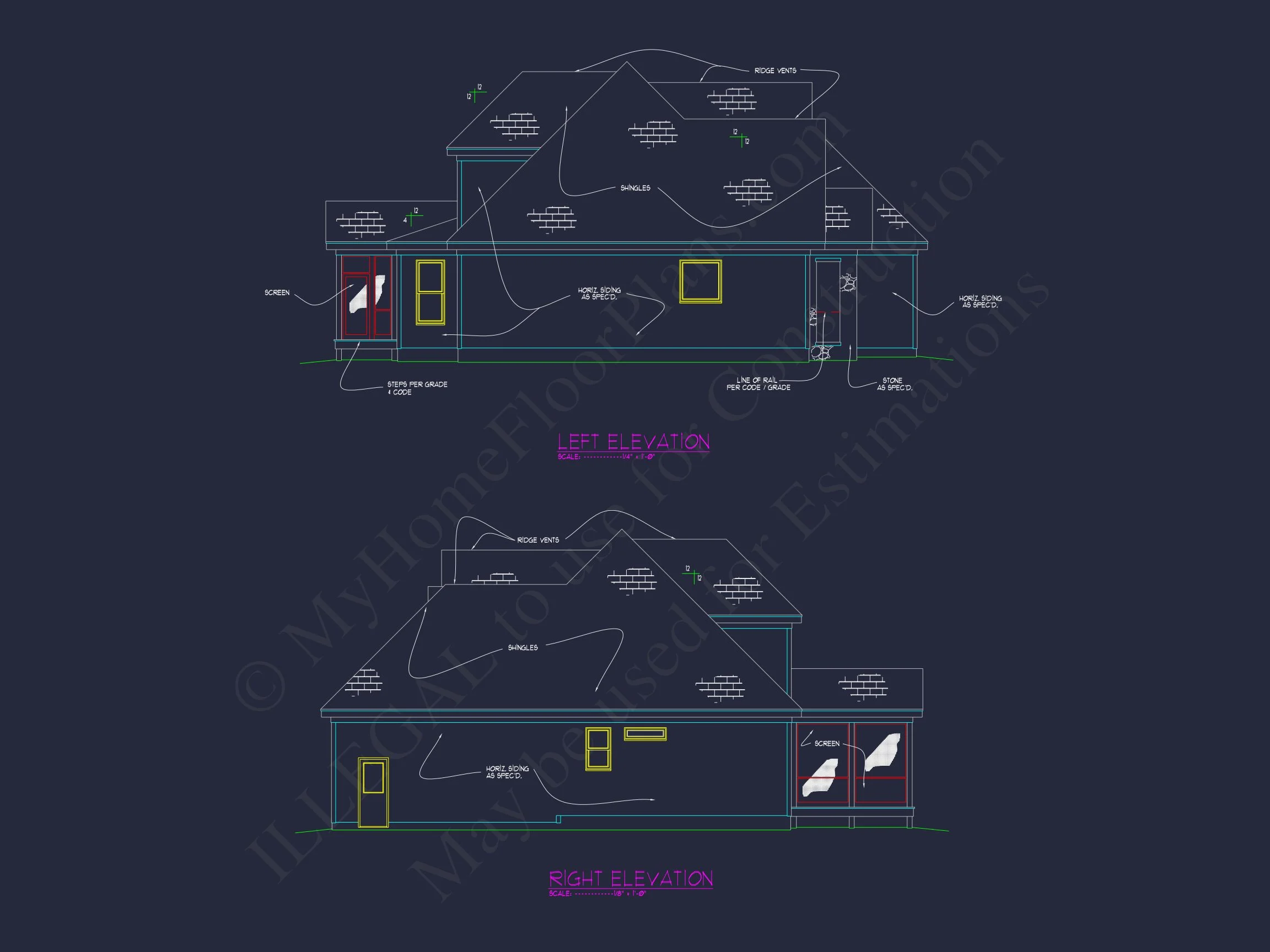 11-1674 HOUSE PLAN - Elegant Craftsman House Plan with CAD-Ready Floor Designs 4 Elegant Craftsman house Plan with CAD-Ready Floor Designs