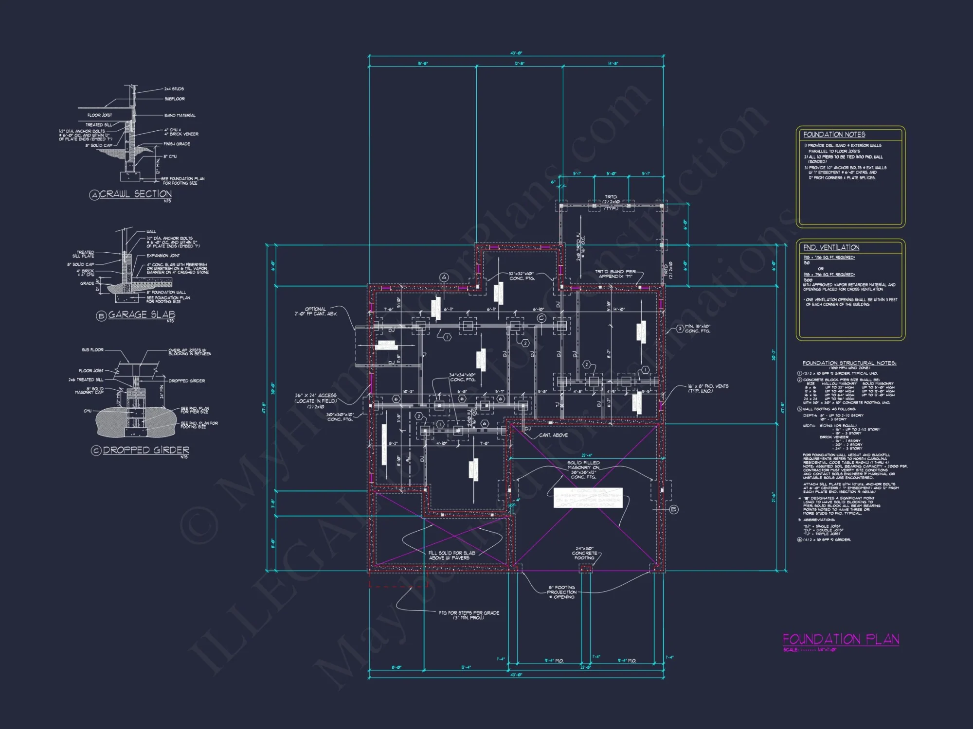Elegant 3-Story Craftsman house Plan with Detailed CAD Designs