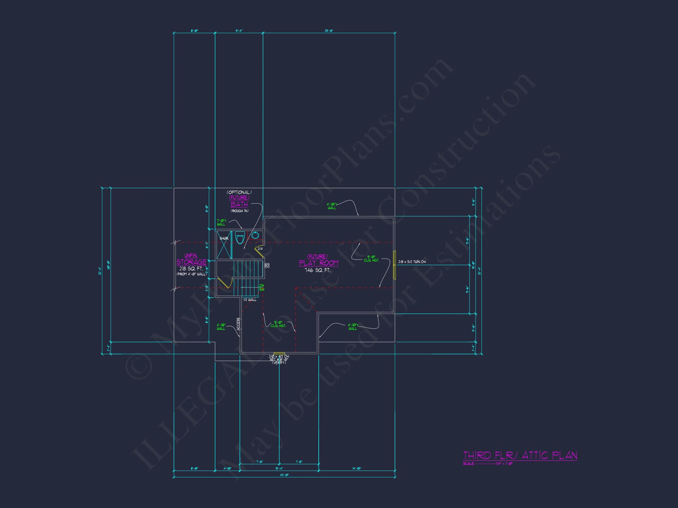 Elegant 3-Story Craftsman house Plan with Detailed CAD Designs